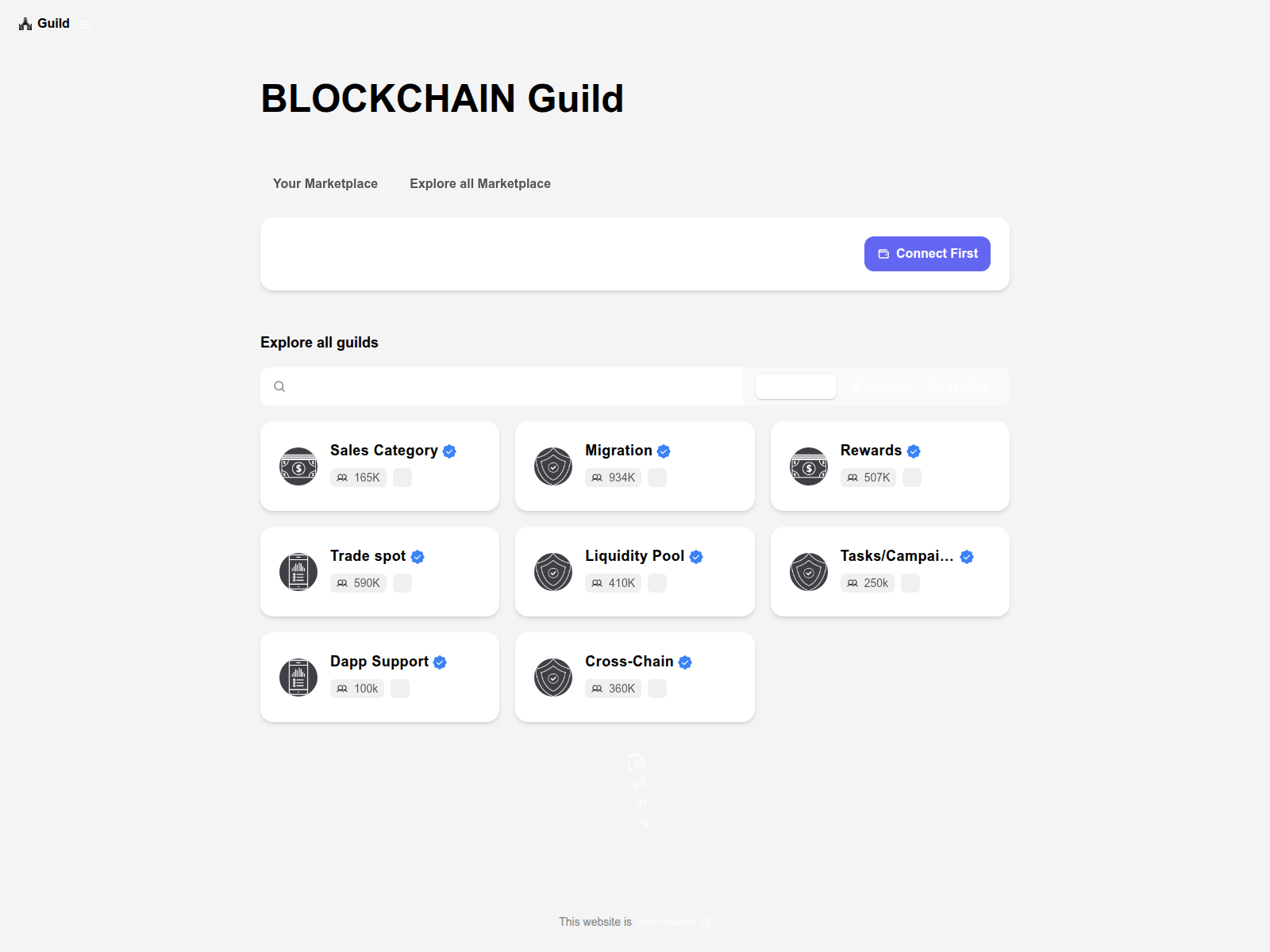 Screenshot of blockguild.pages.dev