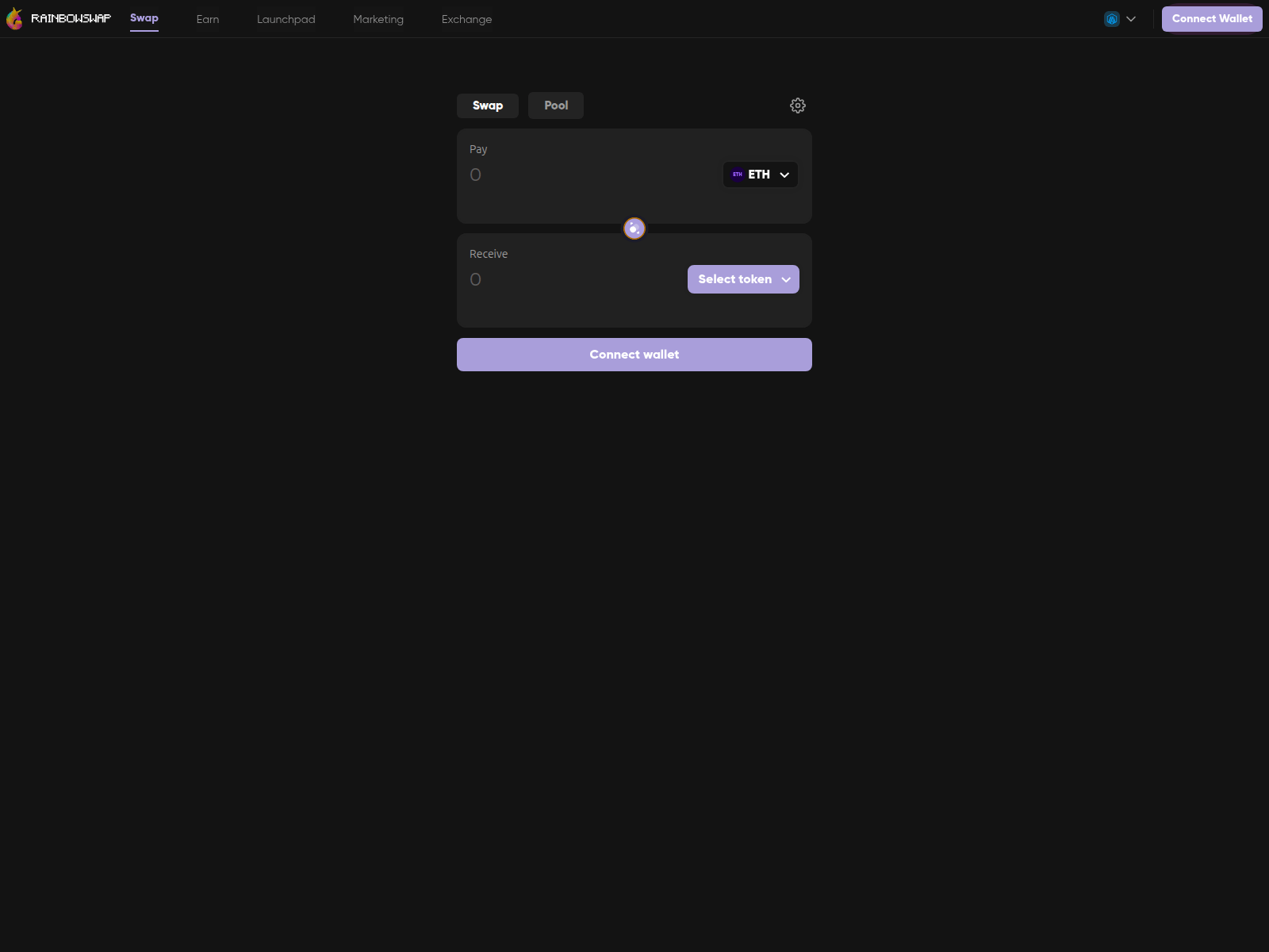 Screenshot of rainbow-swap-v2.pages.dev