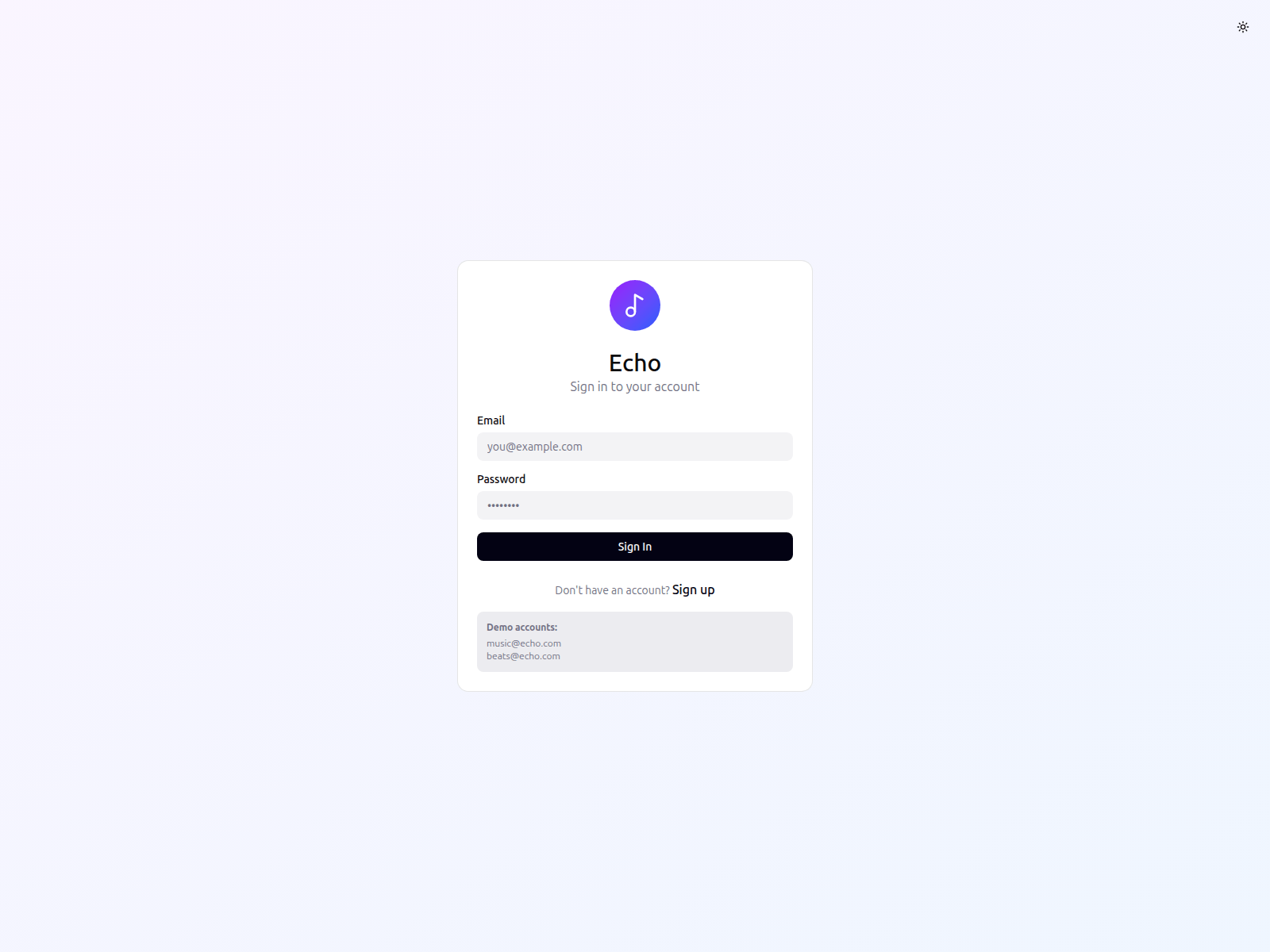 Screenshot of echomusic.social