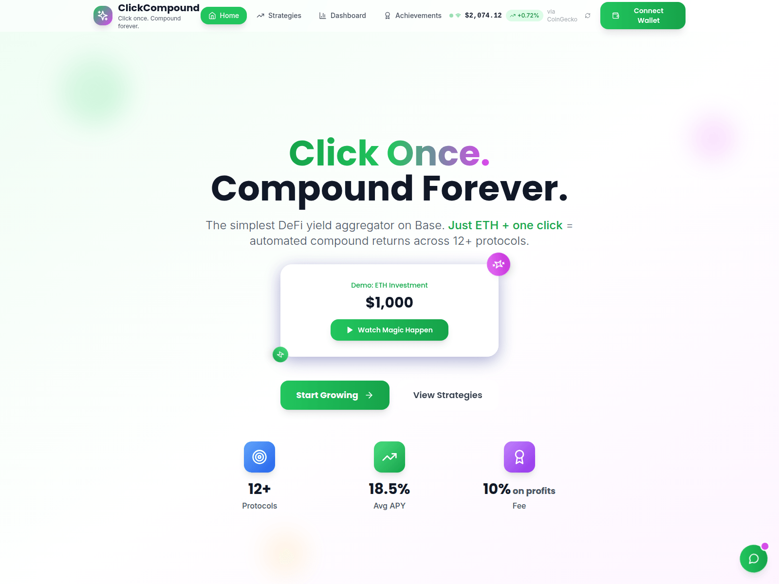 Screenshot of clickcompound.com