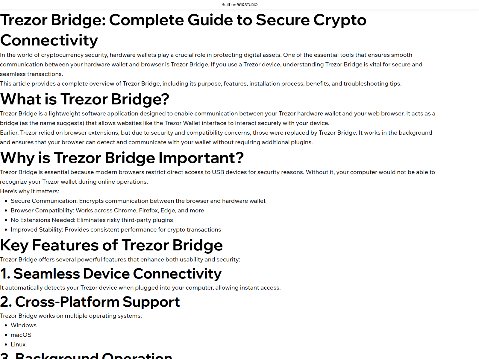Screenshot of helpbrigde.wixstudio.com