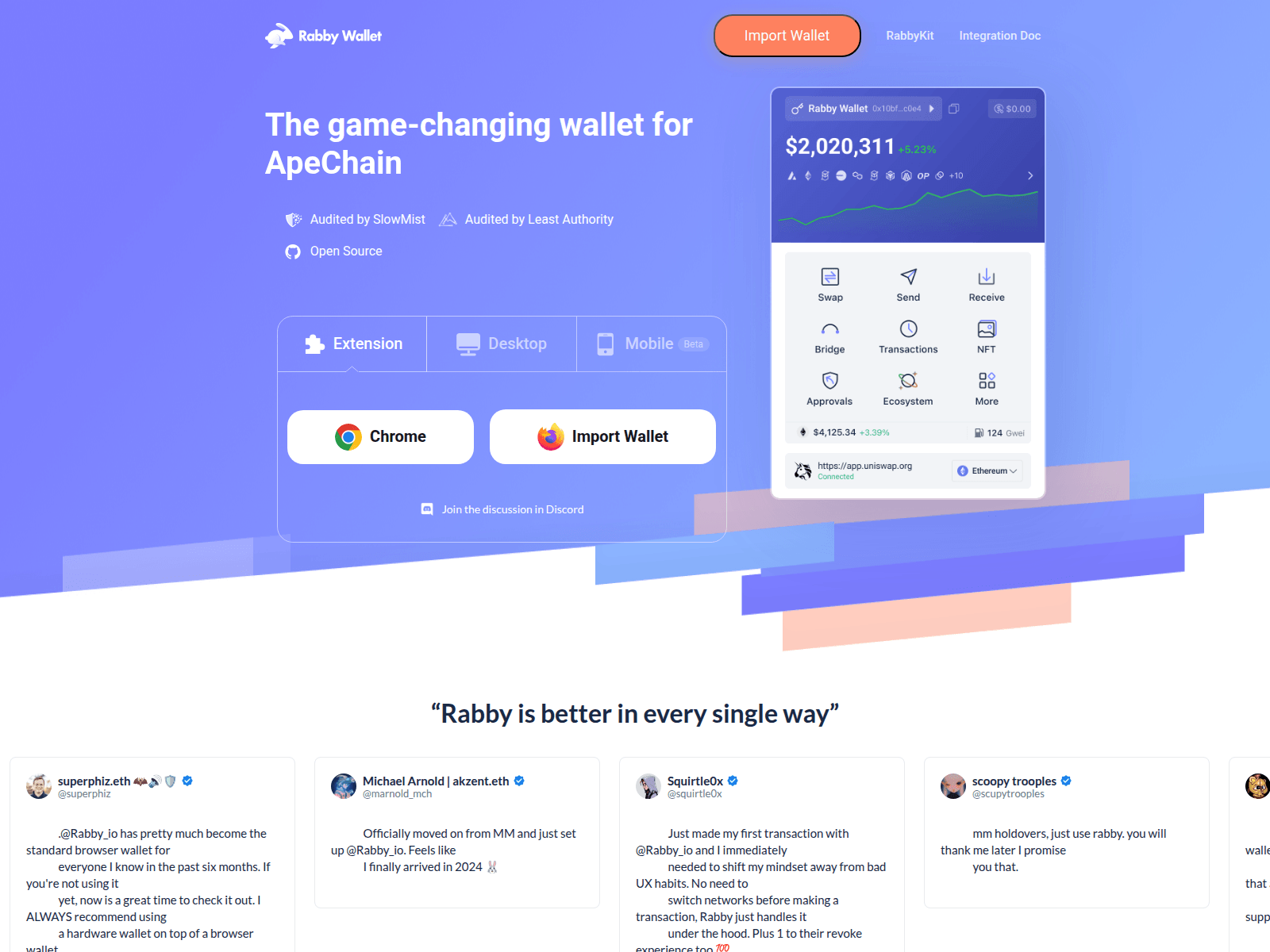 Screenshot of rabbyweb3wallet.com