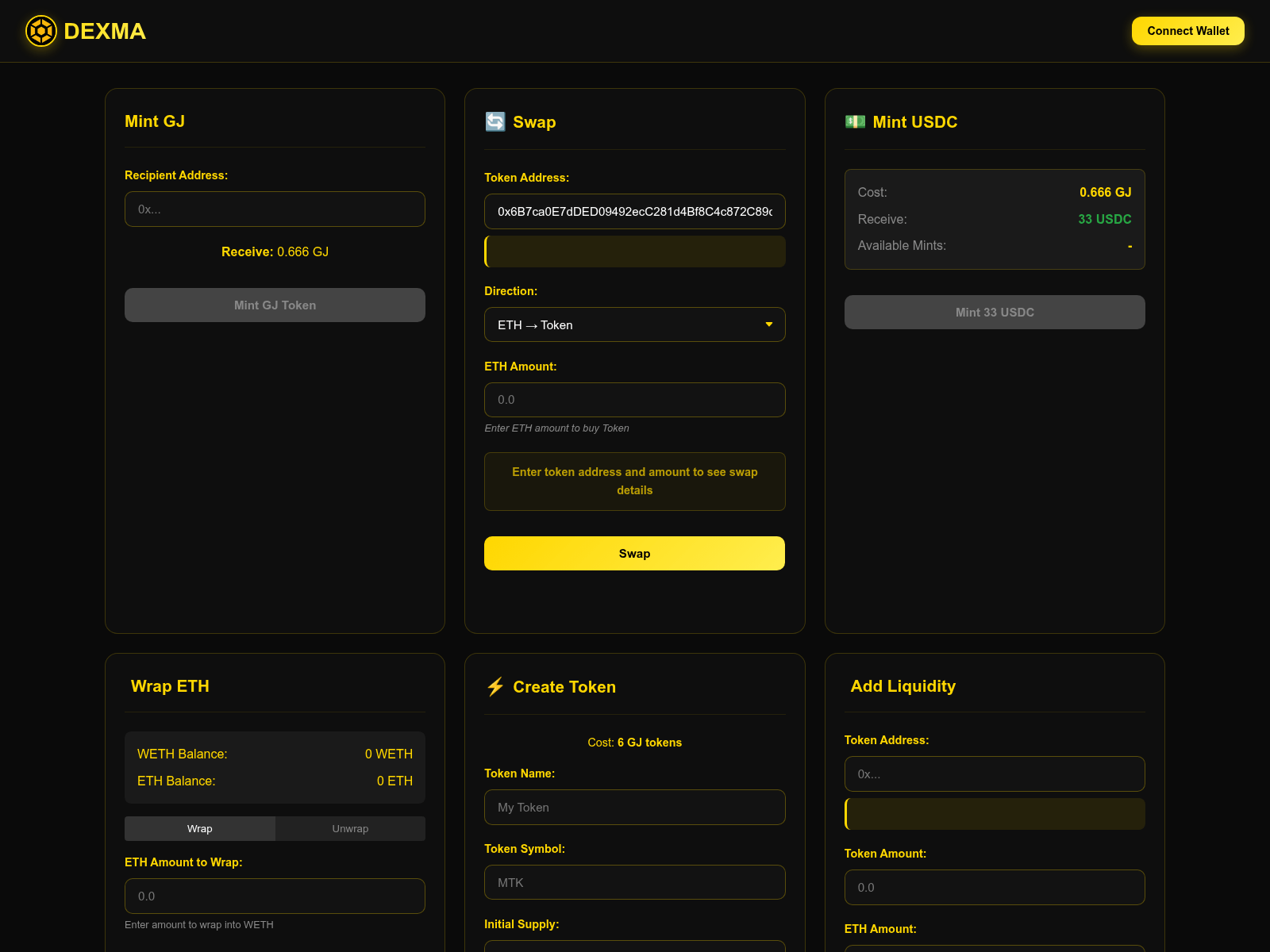 Screenshot of dexma.org