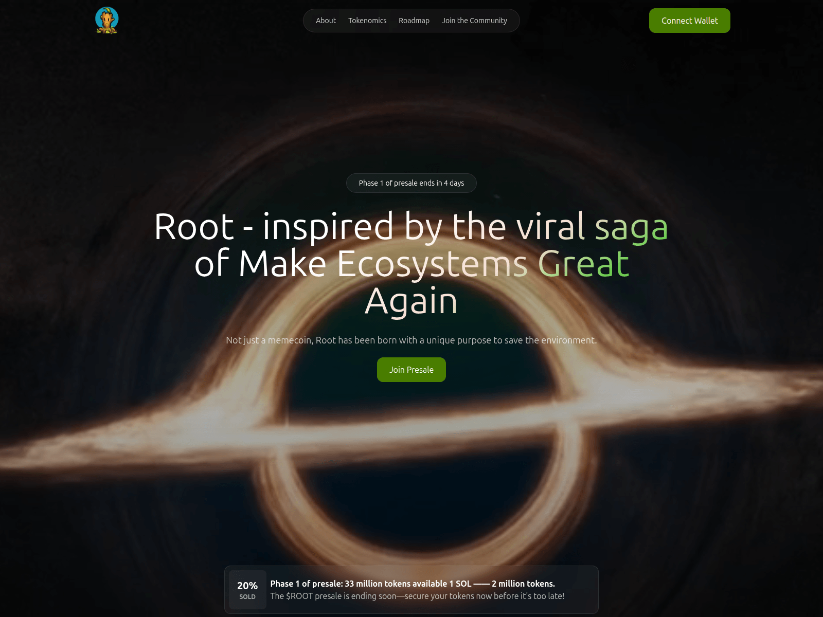 Screenshot of root-sol.pages.dev