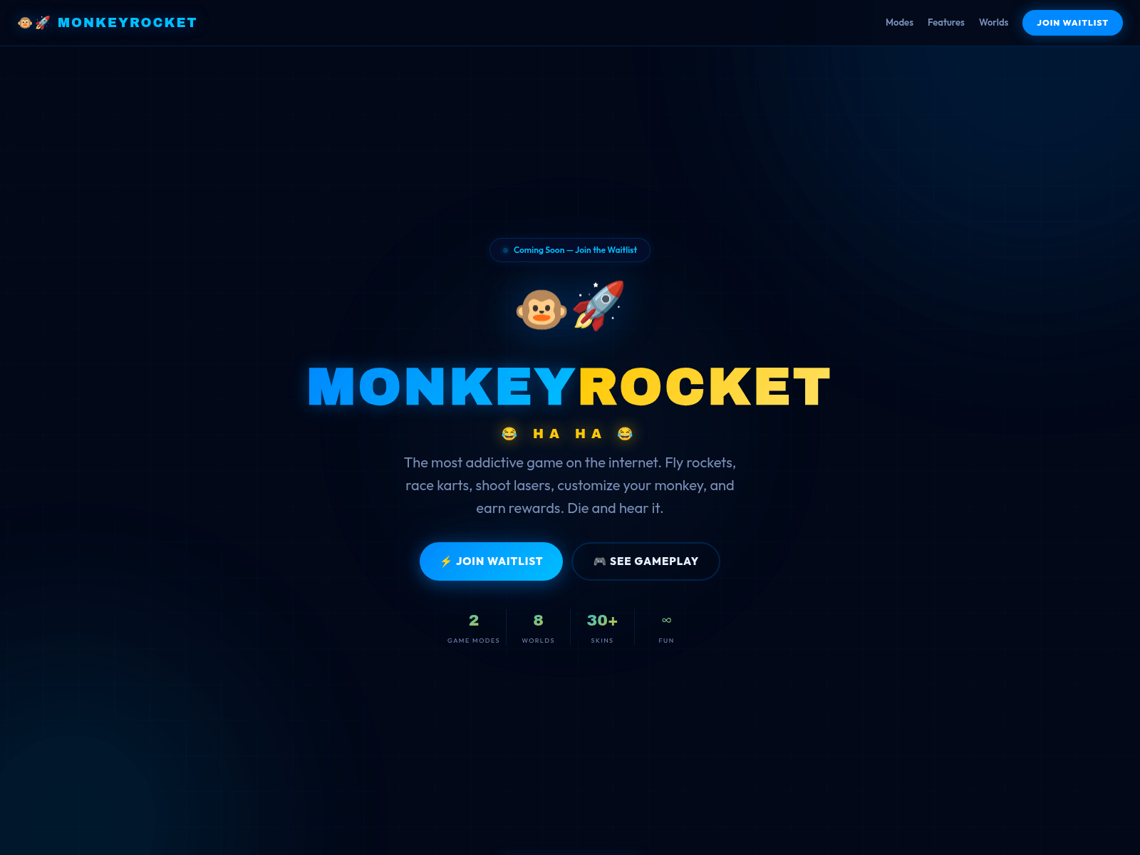 Screenshot of www.monkeyrocket.lol