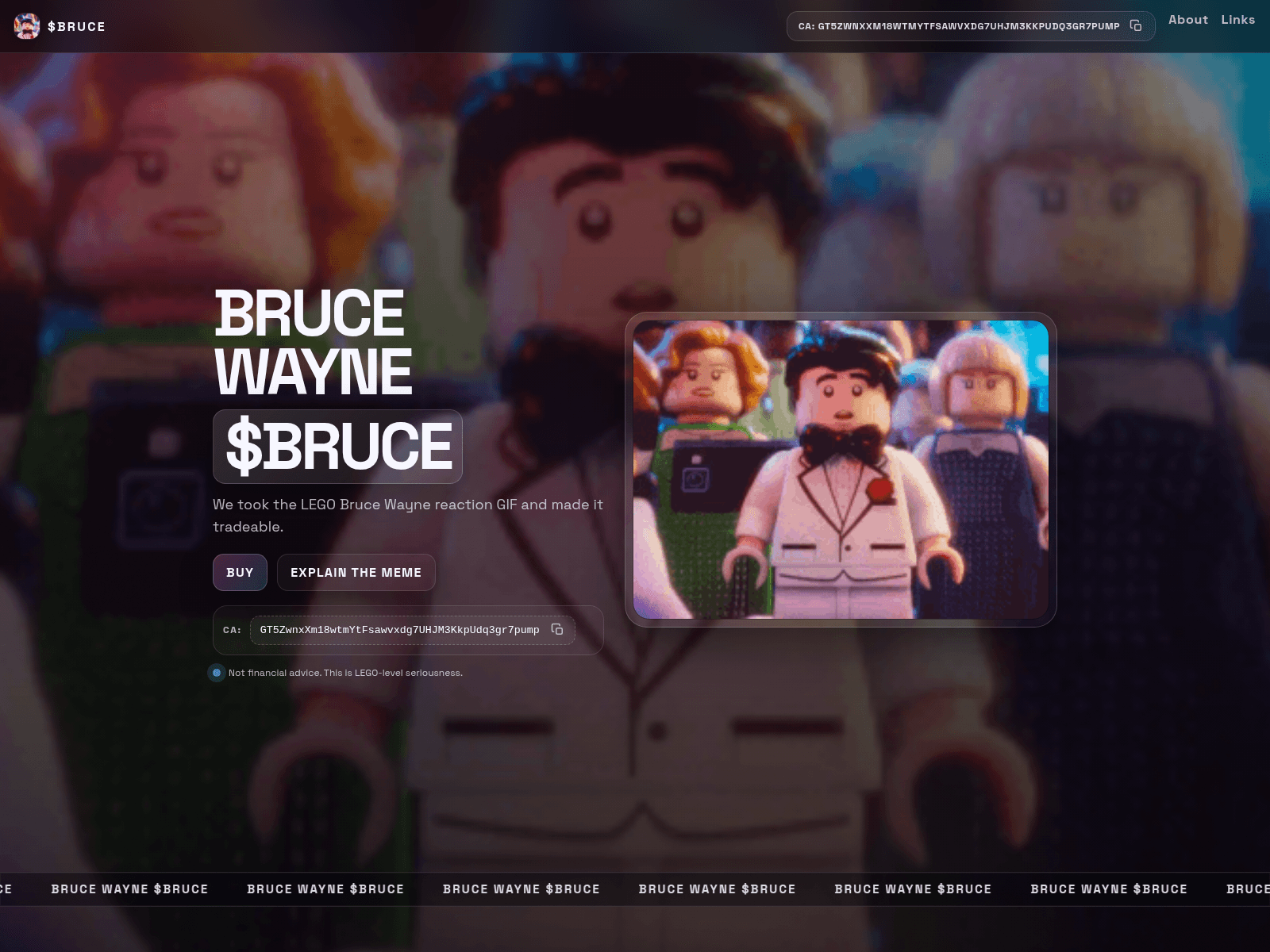 Screenshot of www.brucewaynesolana.xyz