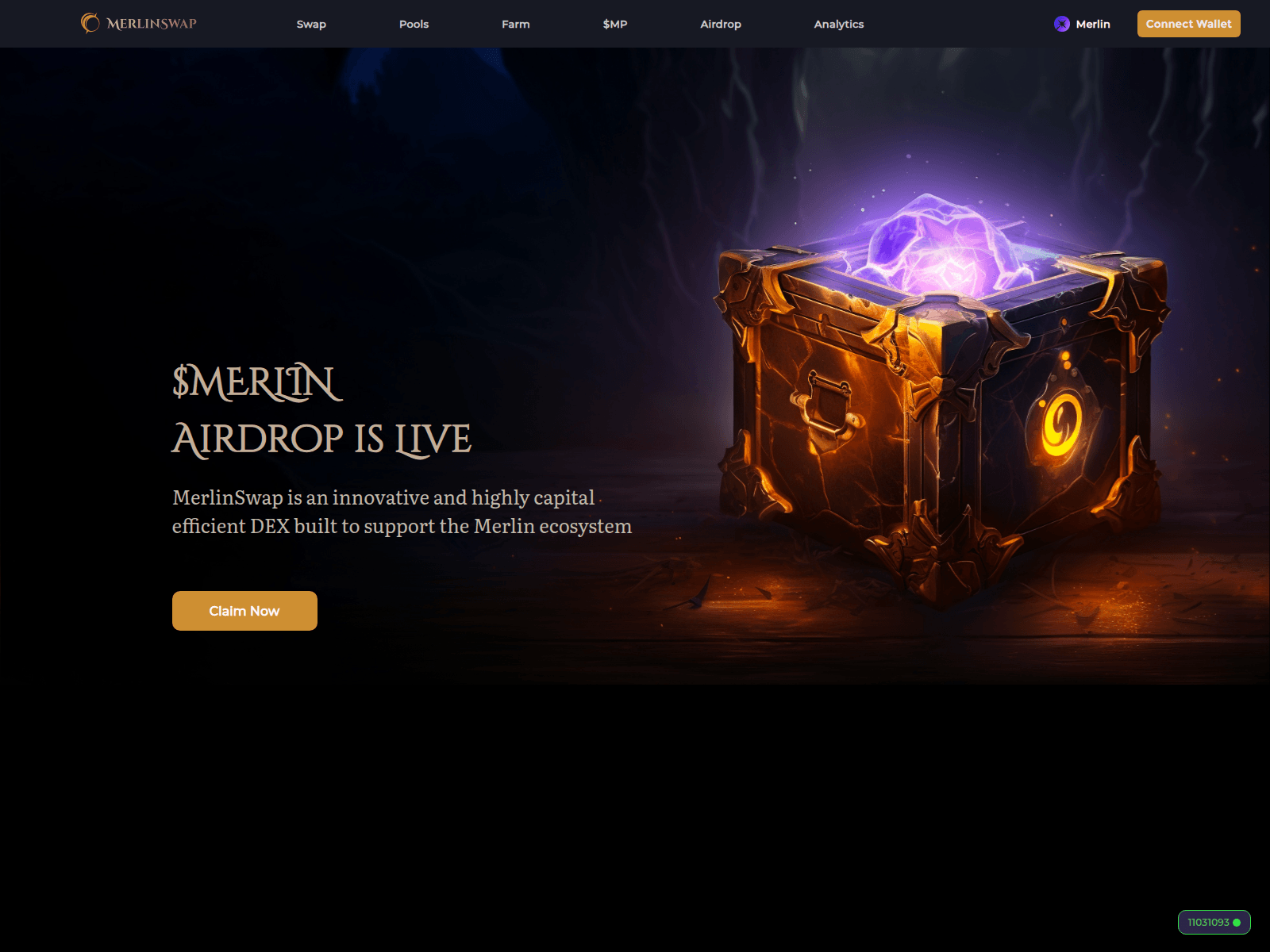 Screenshot of merlinswap-6ib.pages.dev
