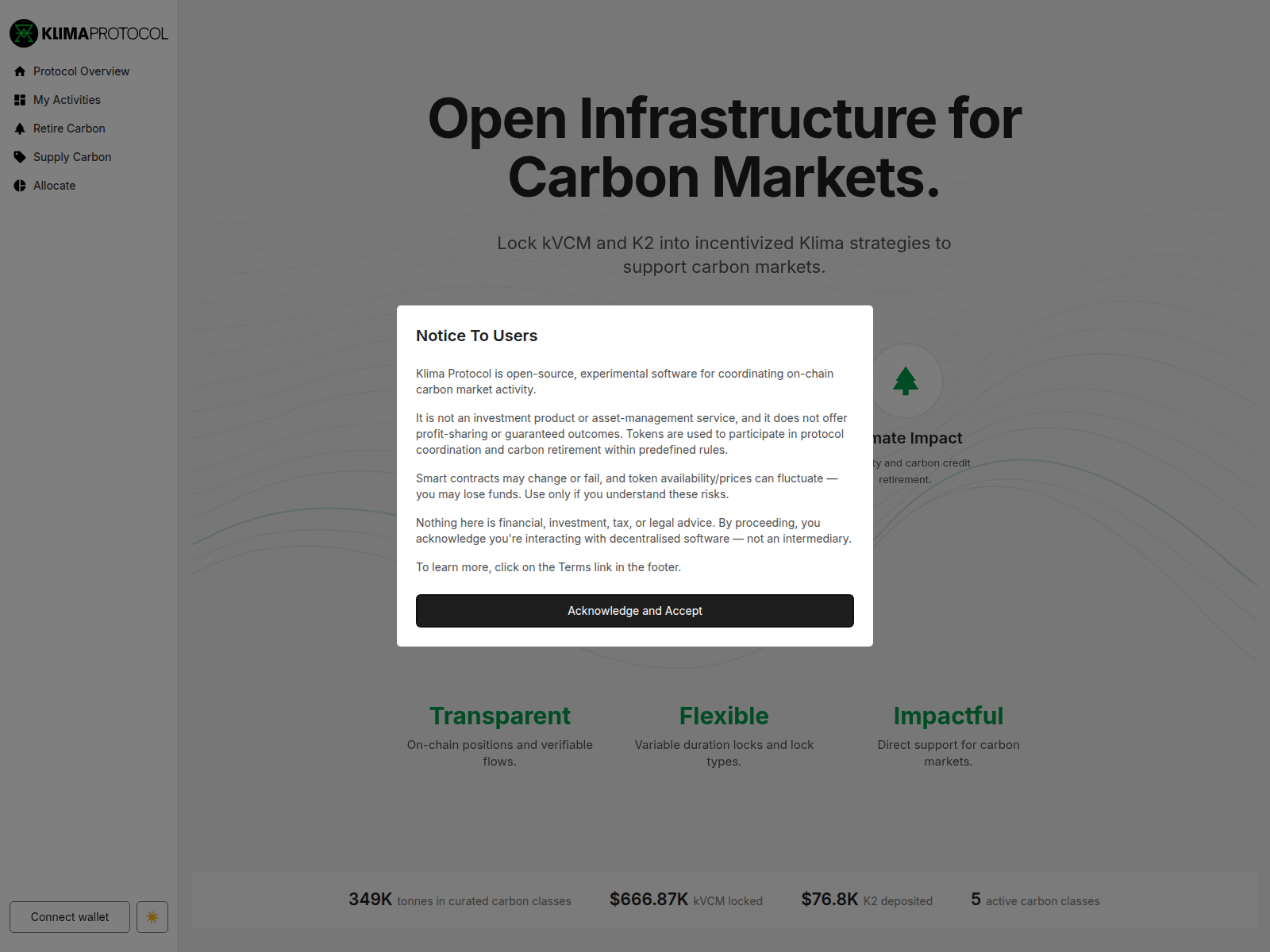 Screenshot of dapp-mobt1h2co-klimadao.vercel.app