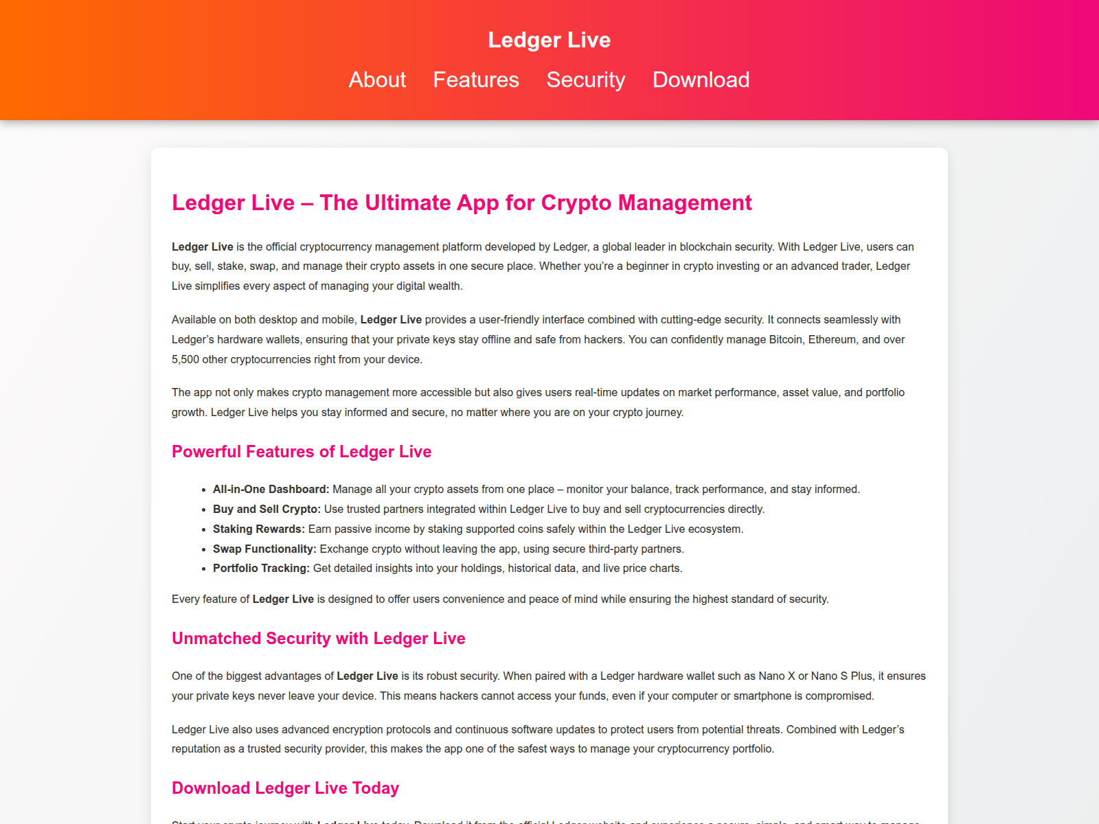 Screenshot of ldger--live-site.pages.dev