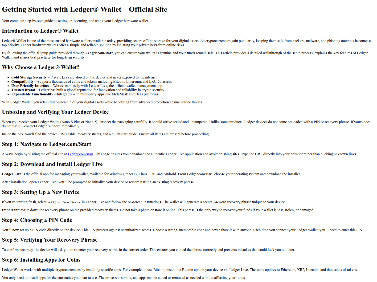 Screenshot of ladger-wallet-support.pages.dev