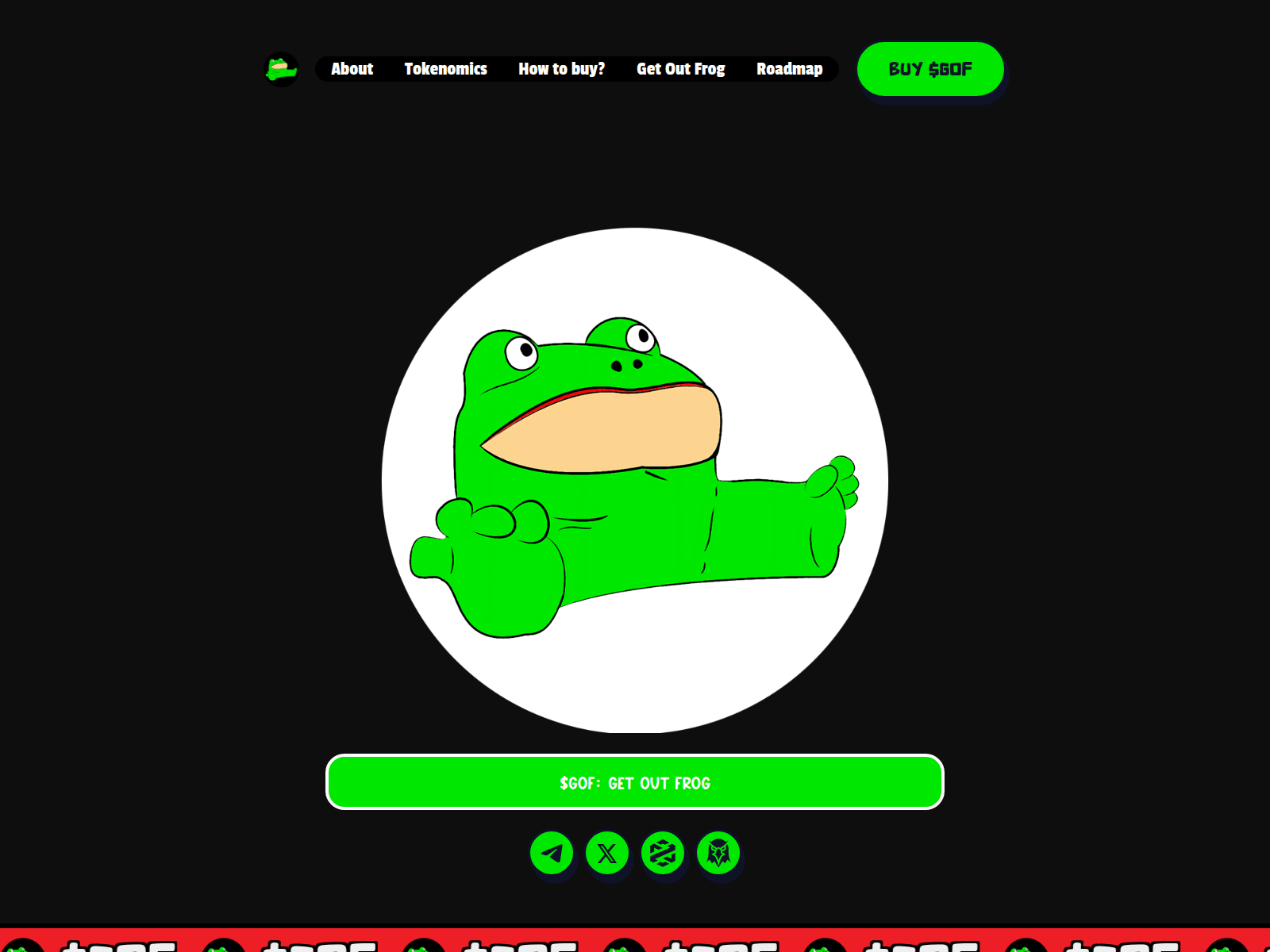Screenshot of getoutfrog.com