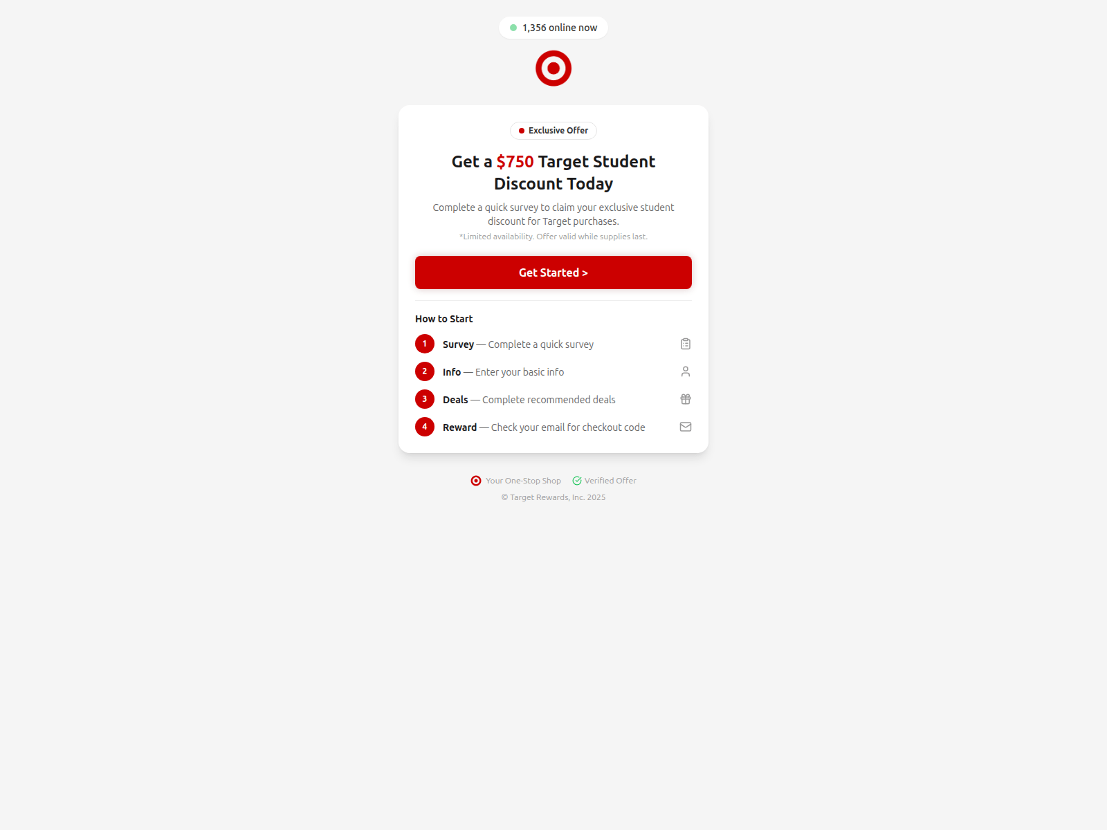 Screenshot of giftsbullseye.com