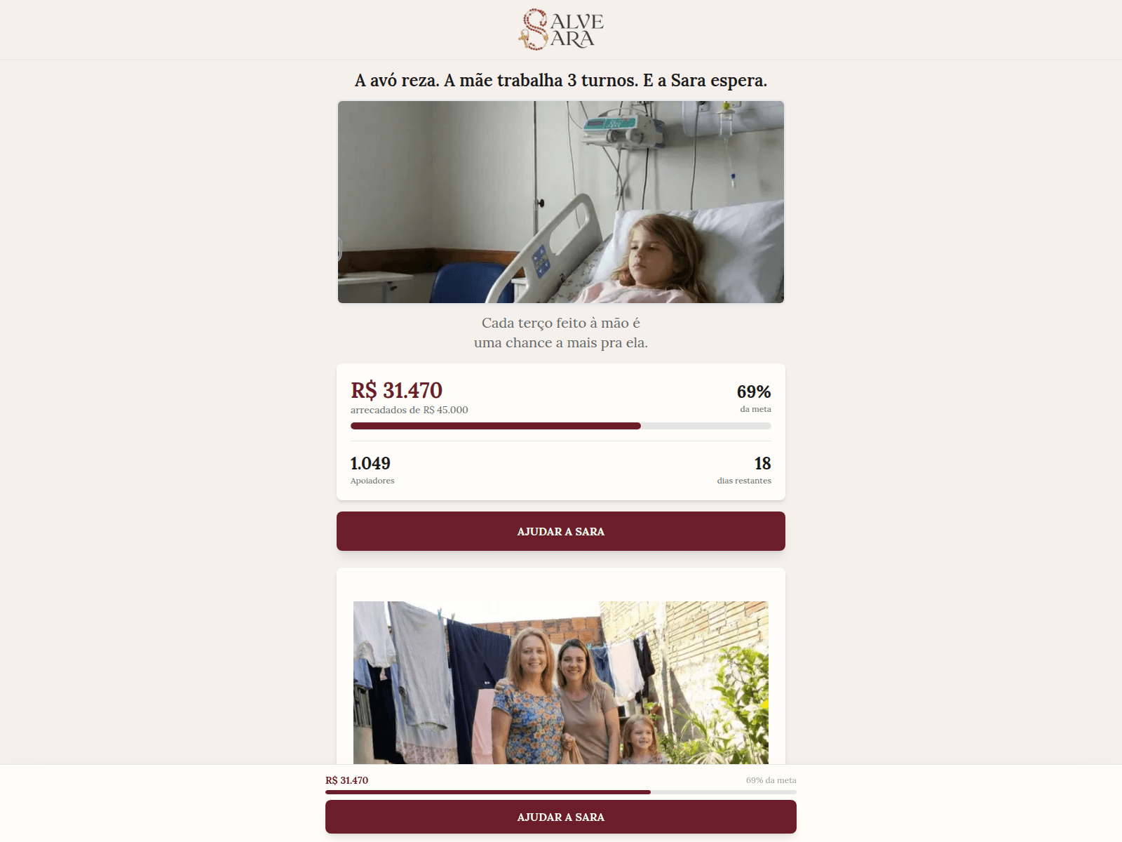 Screenshot of apoieaparecida.com