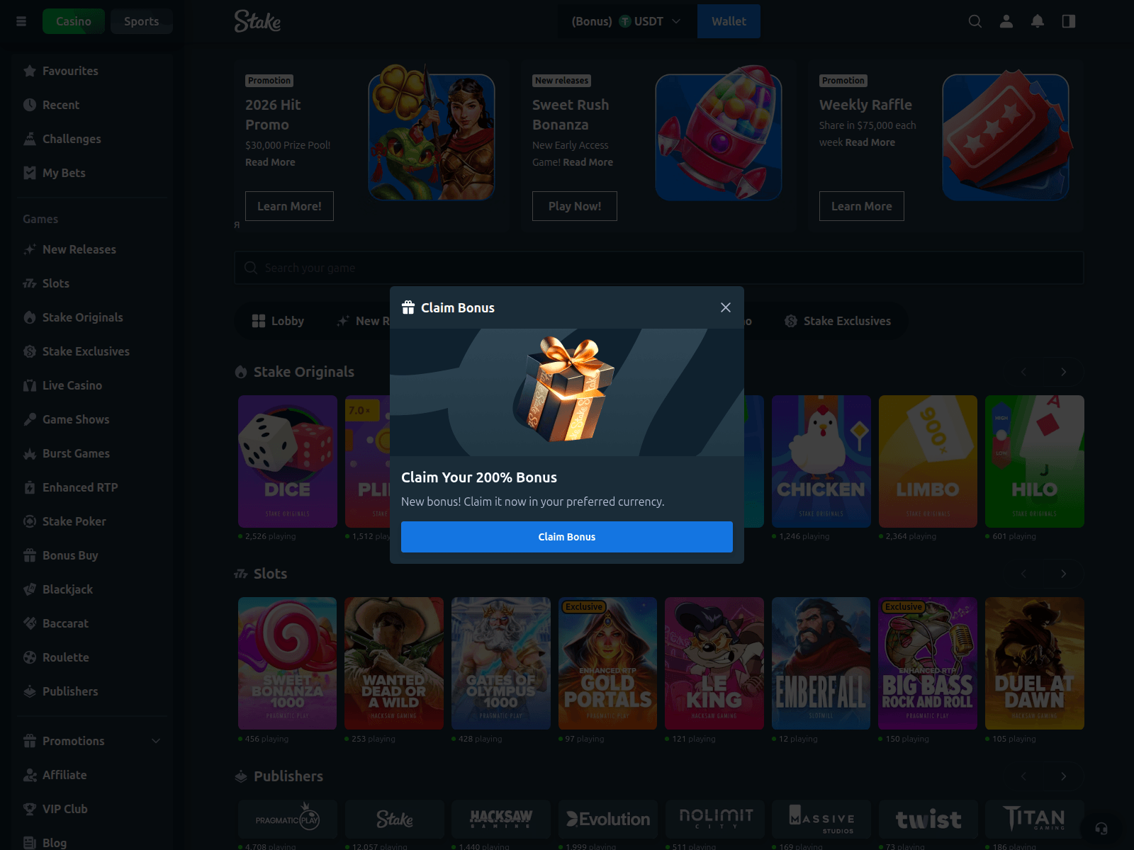 Screenshot of stake4001.com
