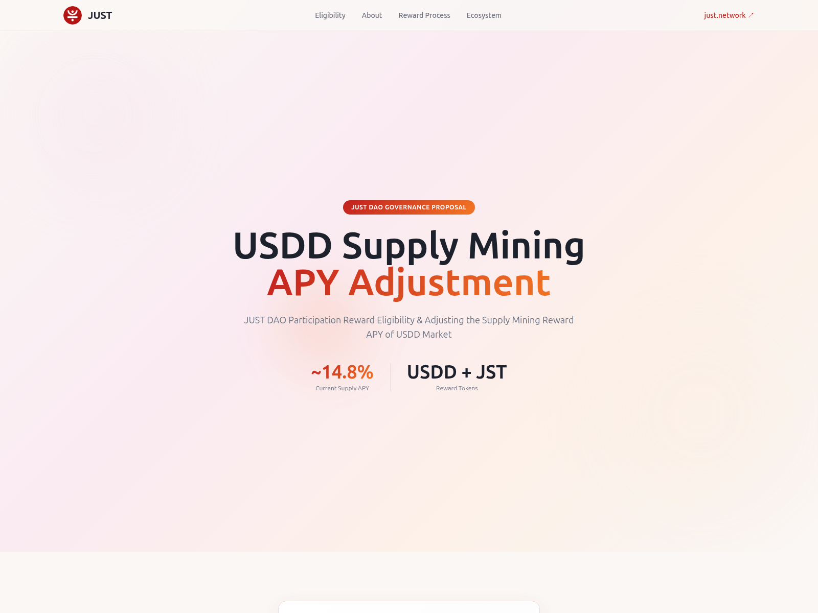Screenshot of justdaoeligibility.info