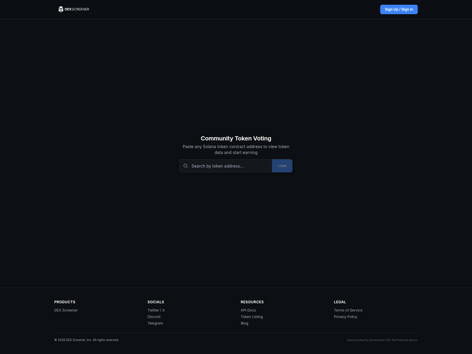 Screenshot of dex-vote.xyz
