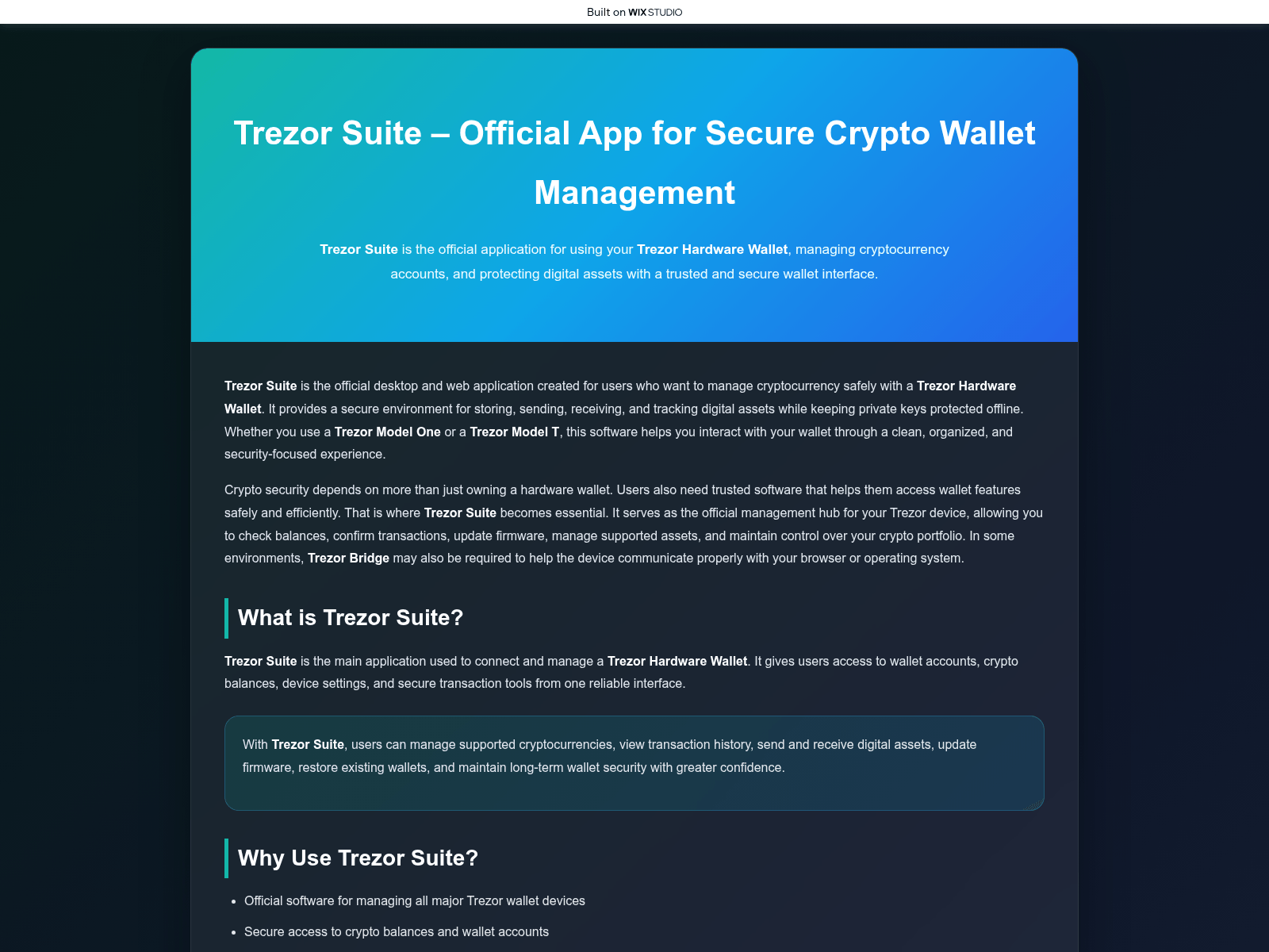 Screenshot of en-suittrezo.wixstudio.com