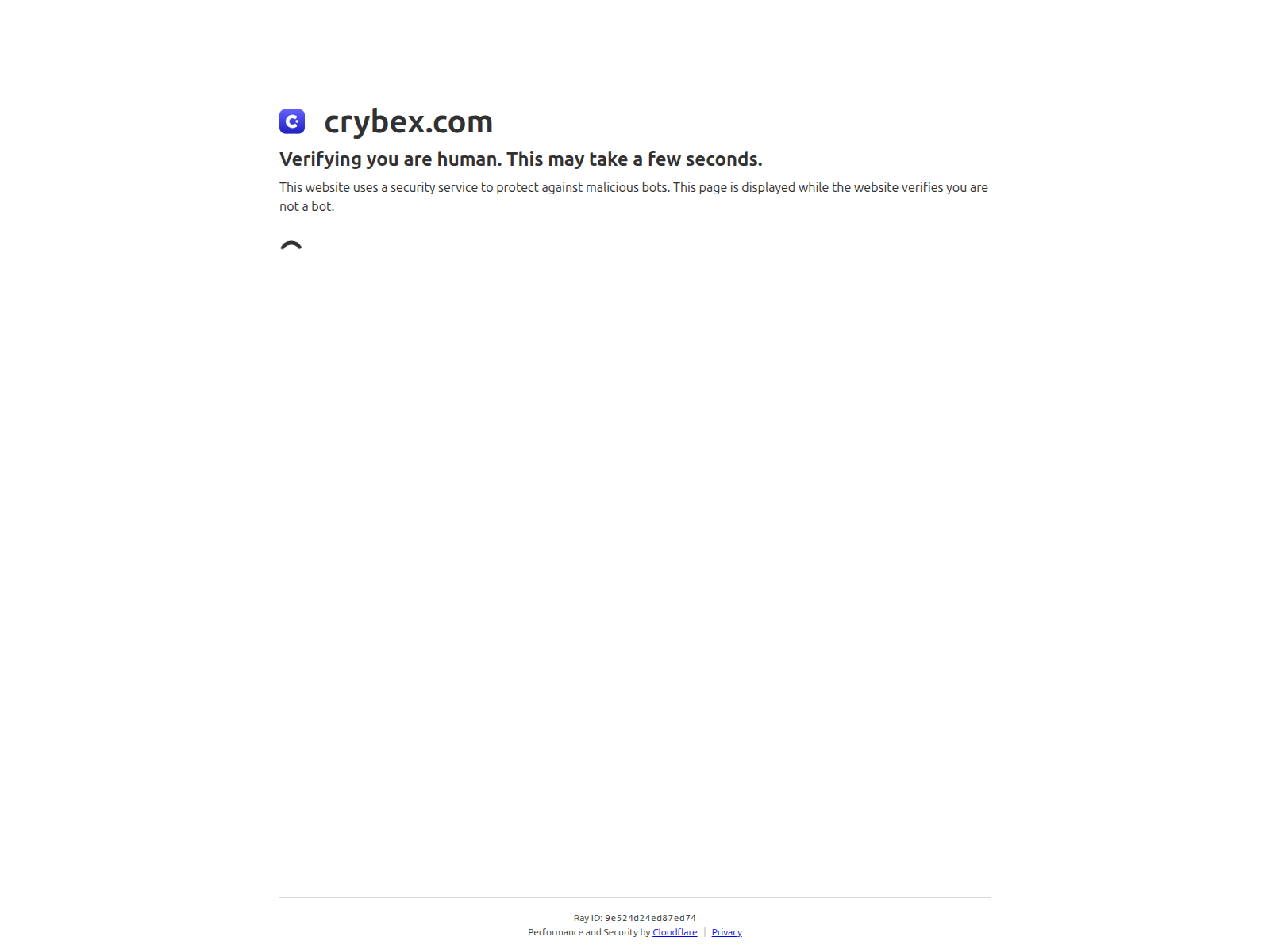 Screenshot of crybex.com