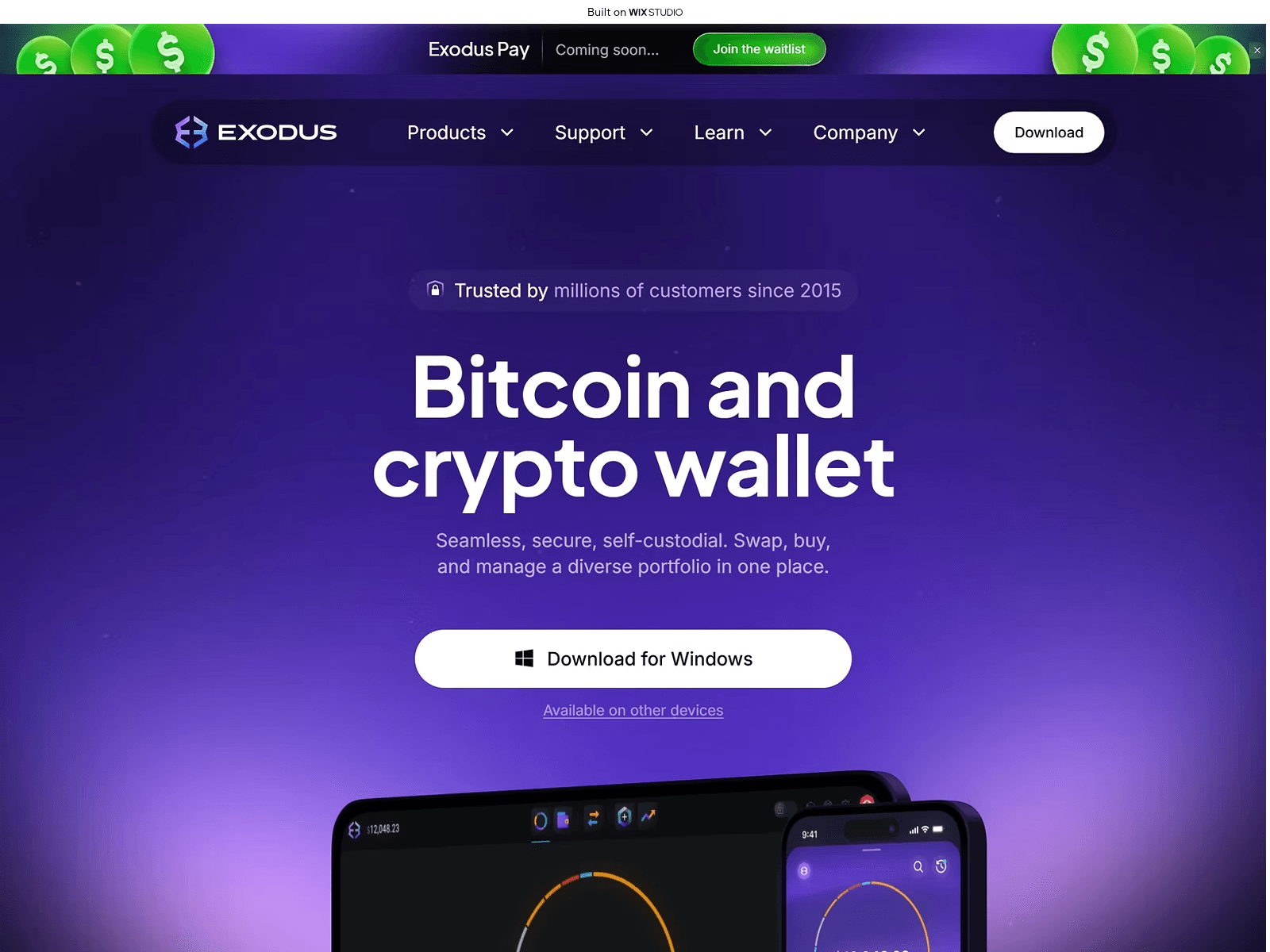 Screenshot of exoduus.wixstudio.com