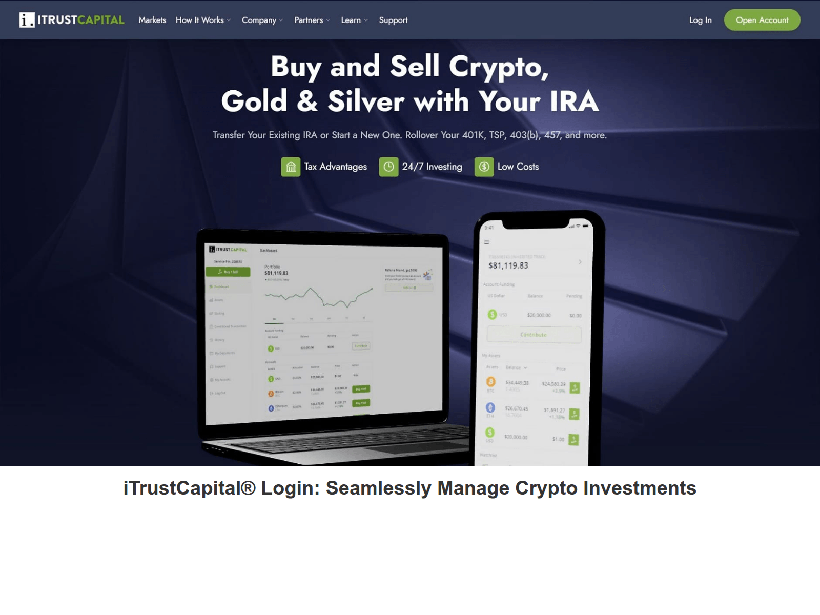 Screenshot of itrstcptllogin.webflow.io
