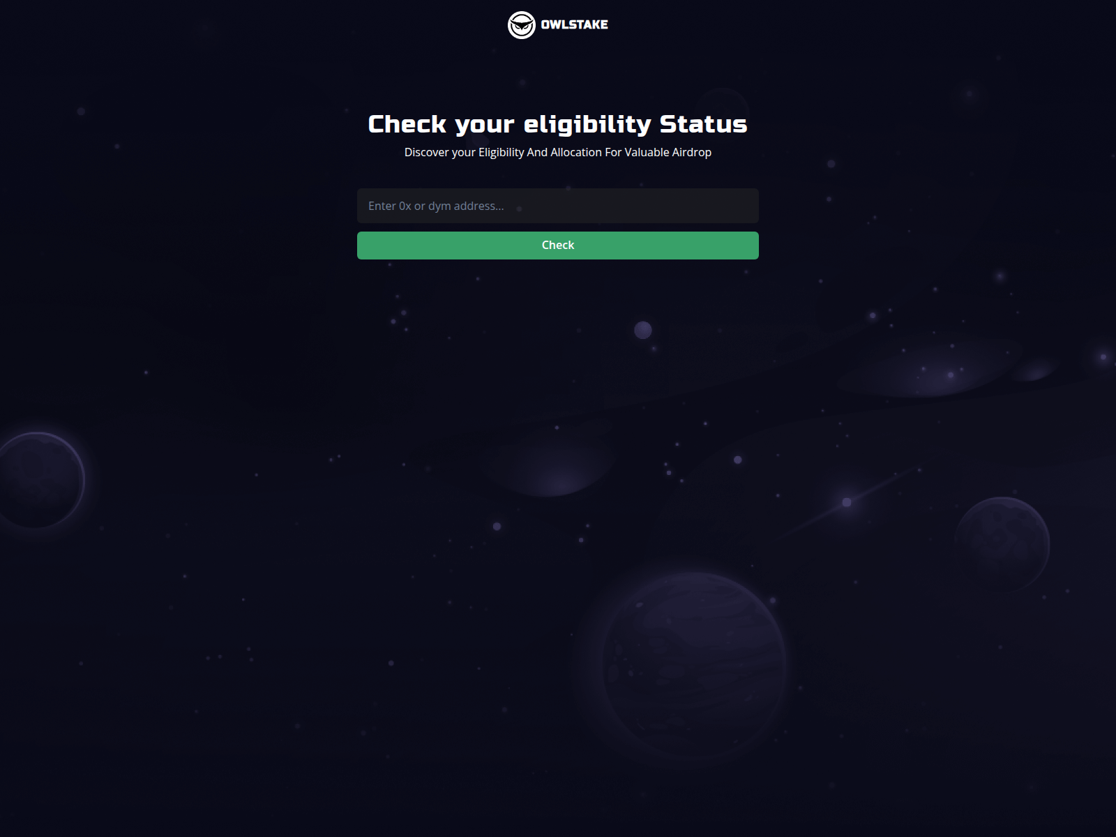 Screenshot of owlstake-airdrop.pages.dev