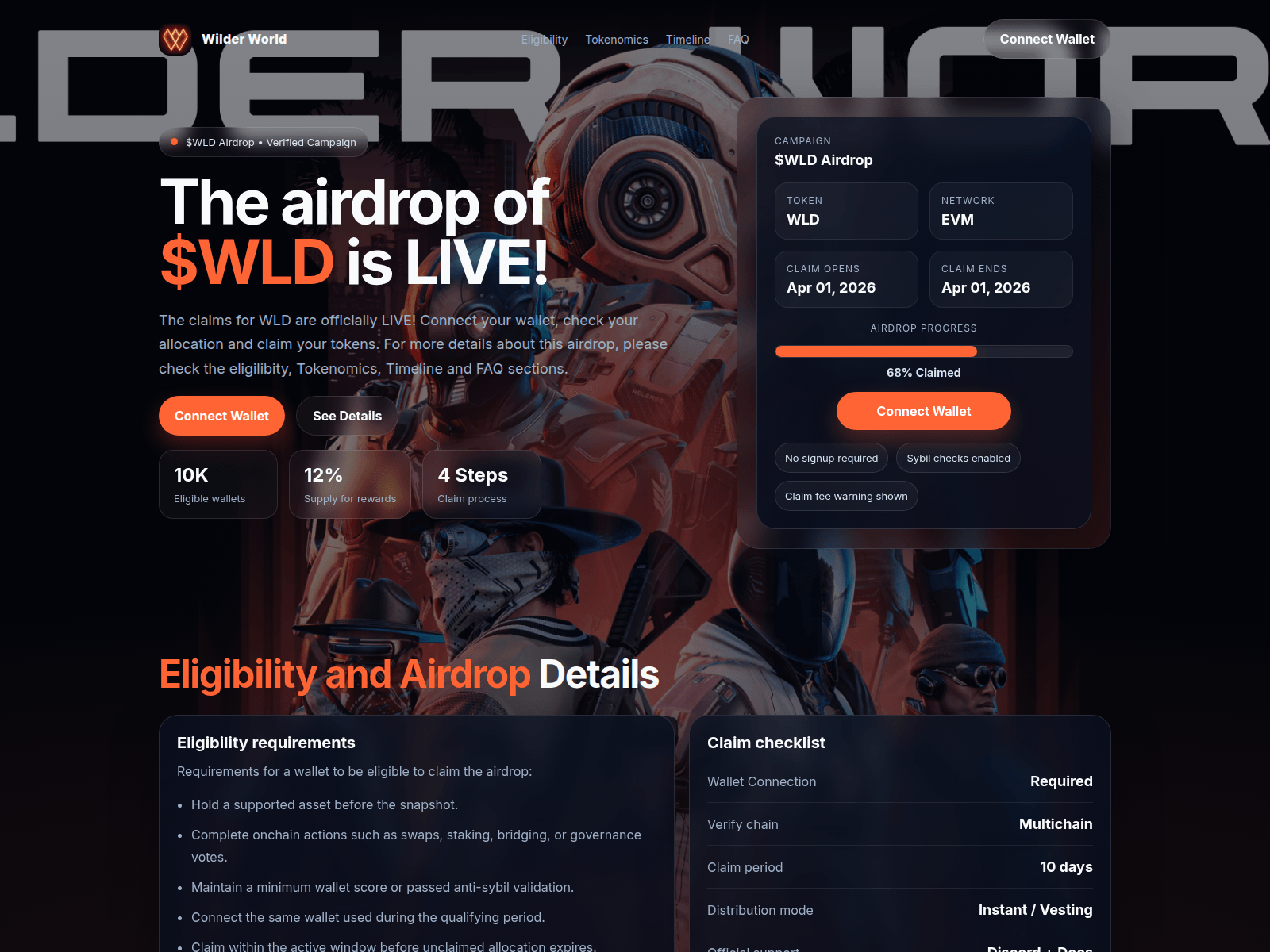 Screenshot of wilderworlds.app