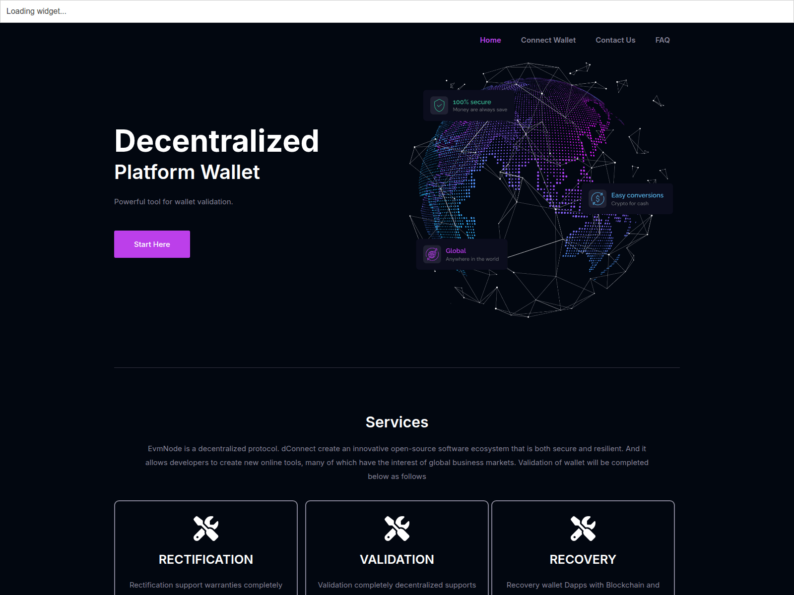 Screenshot of dappsnodechain.pages.dev