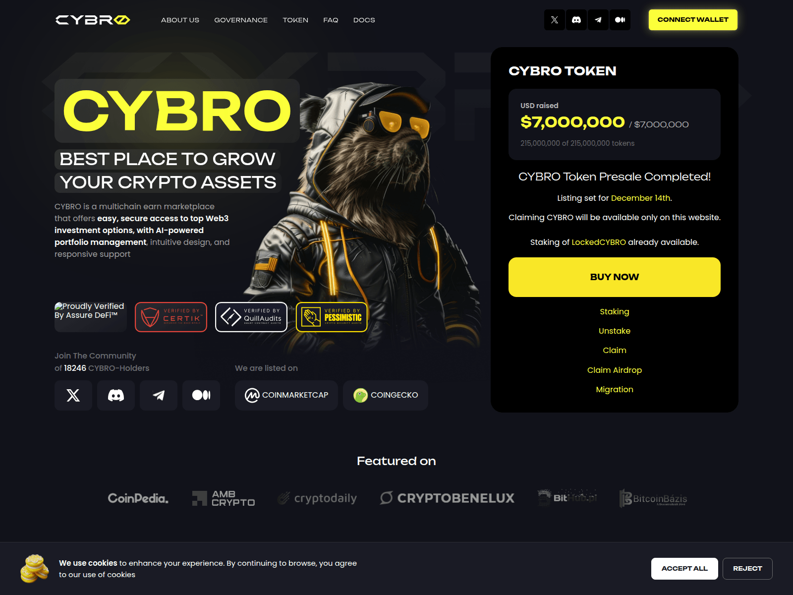 Screenshot of cybrotoken.pages.dev