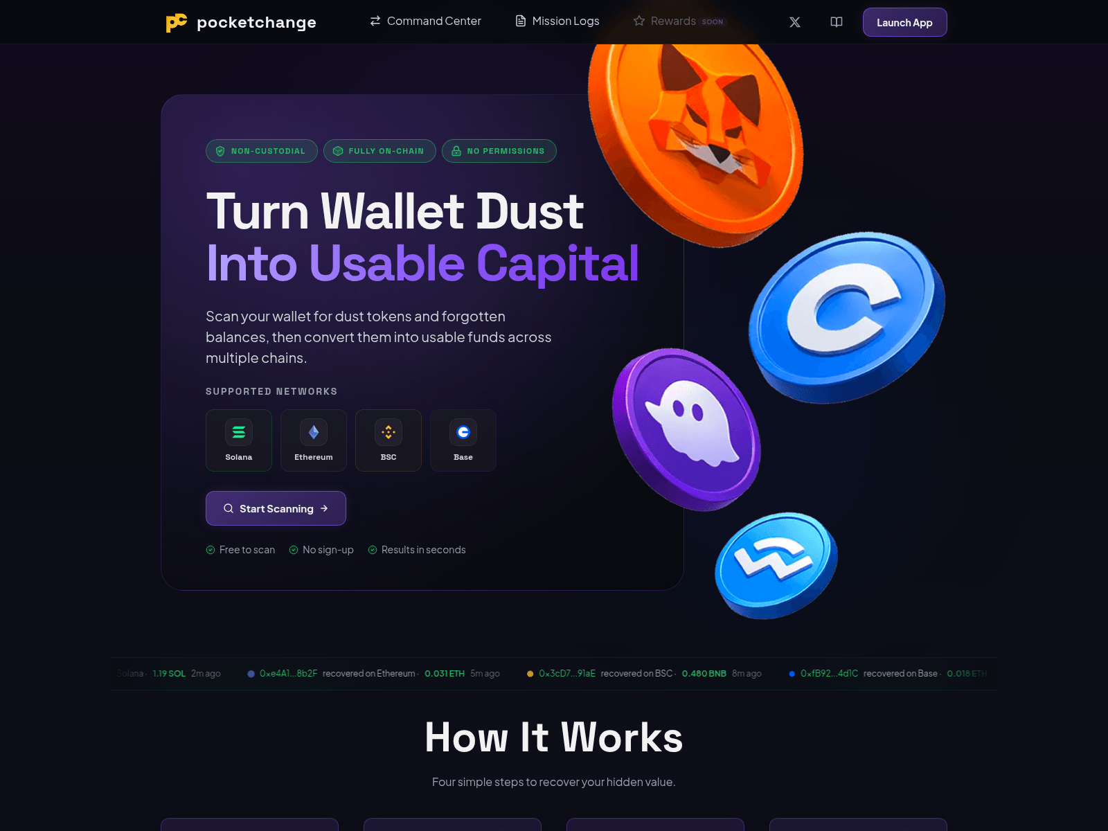 Screenshot of pocketchange-staging.pages.dev
