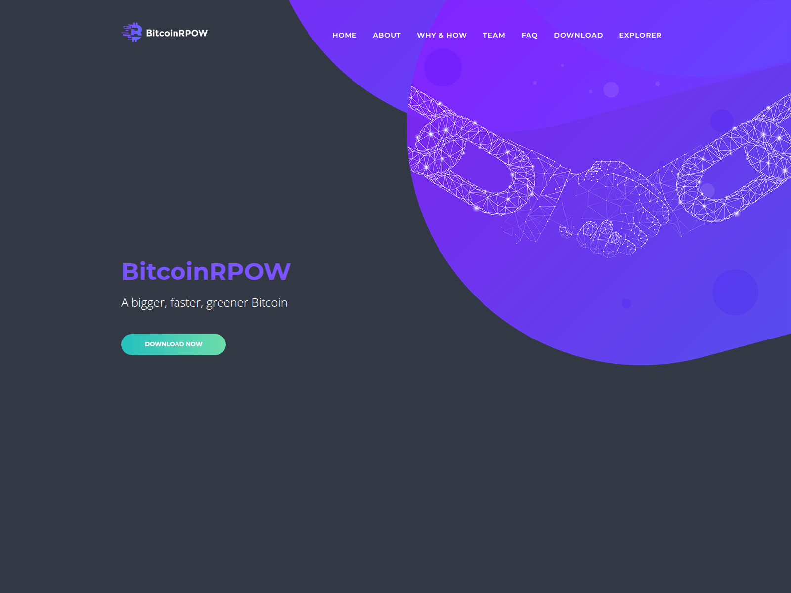 Screenshot of bitcoinrpow.net