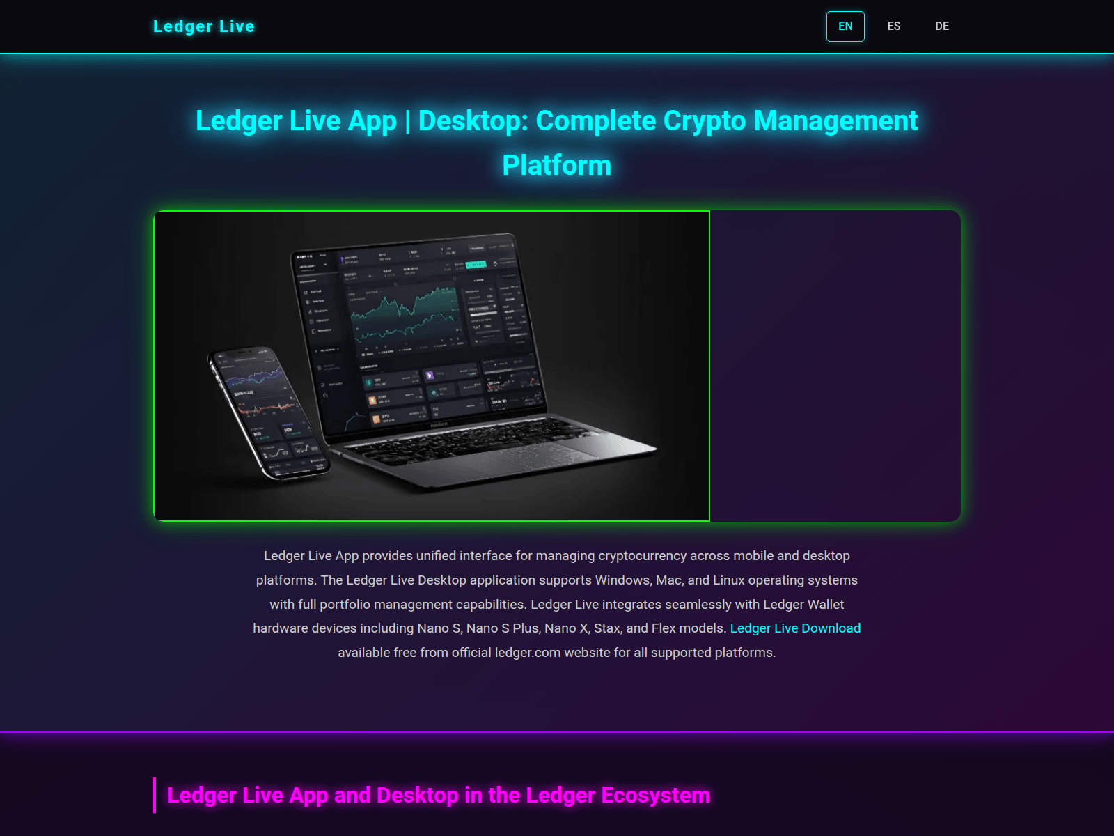 Screenshot of ledgerpc.com
