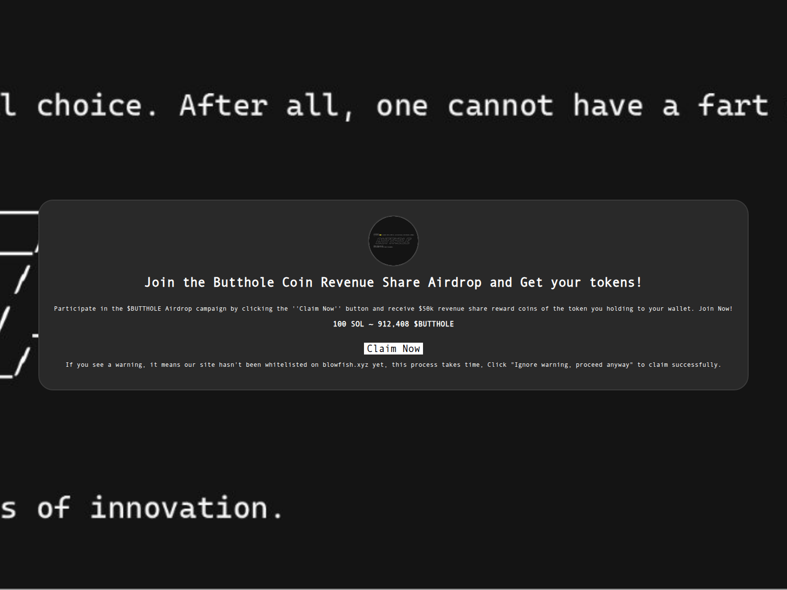 Screenshot of buttholenews.pages.dev