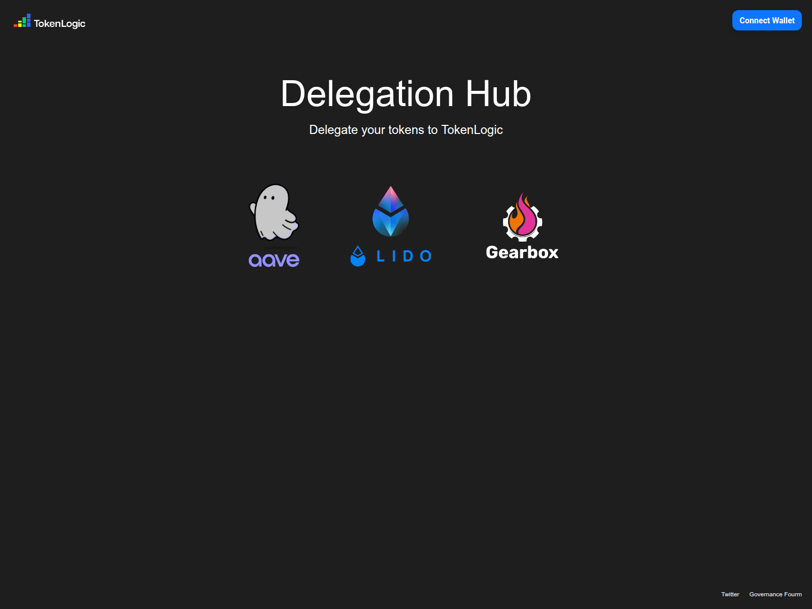 Screenshot of delegate.tokenlogic.xyz