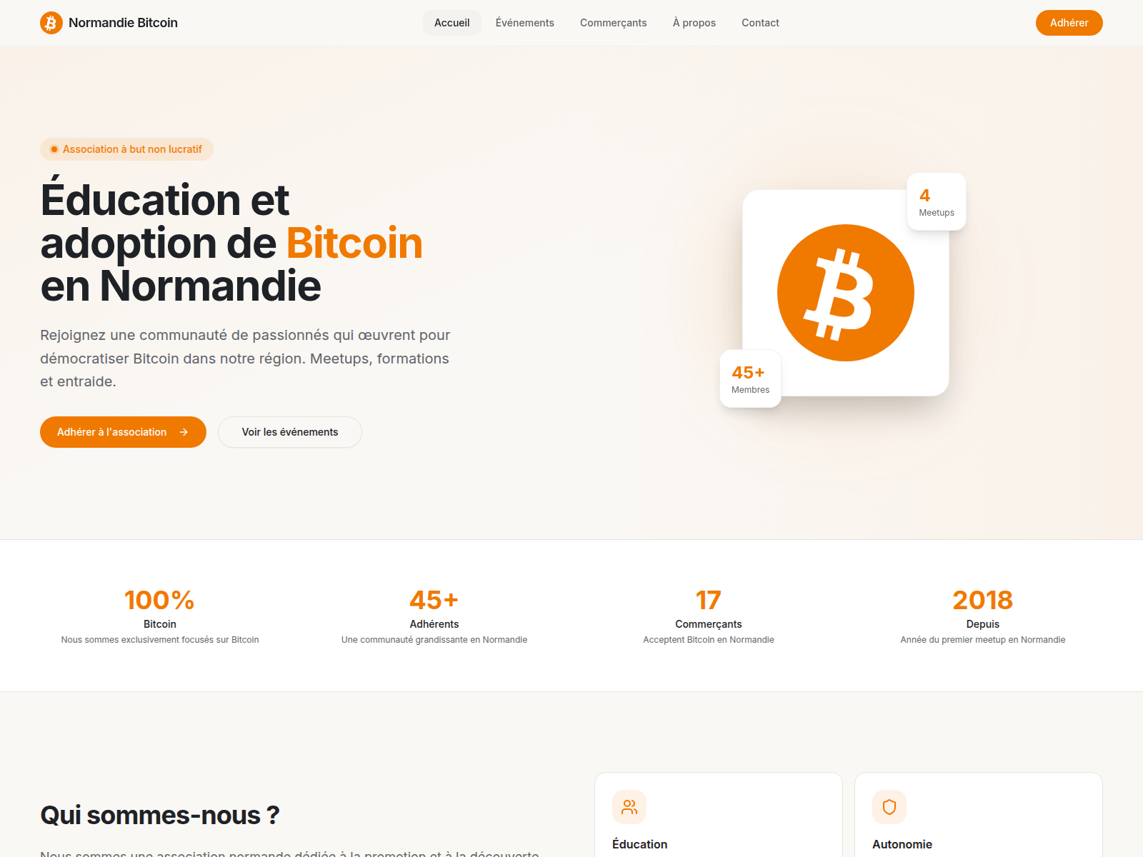 Screenshot of normandiebitcoin.com