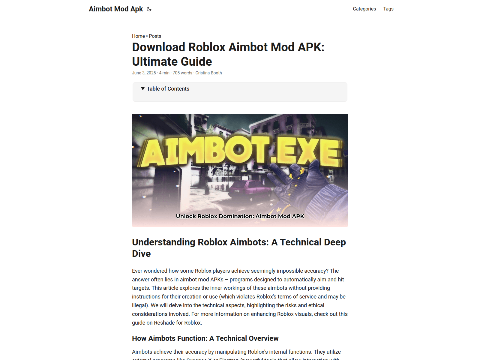 Screenshot of aimbot-mod-apk.pages.dev