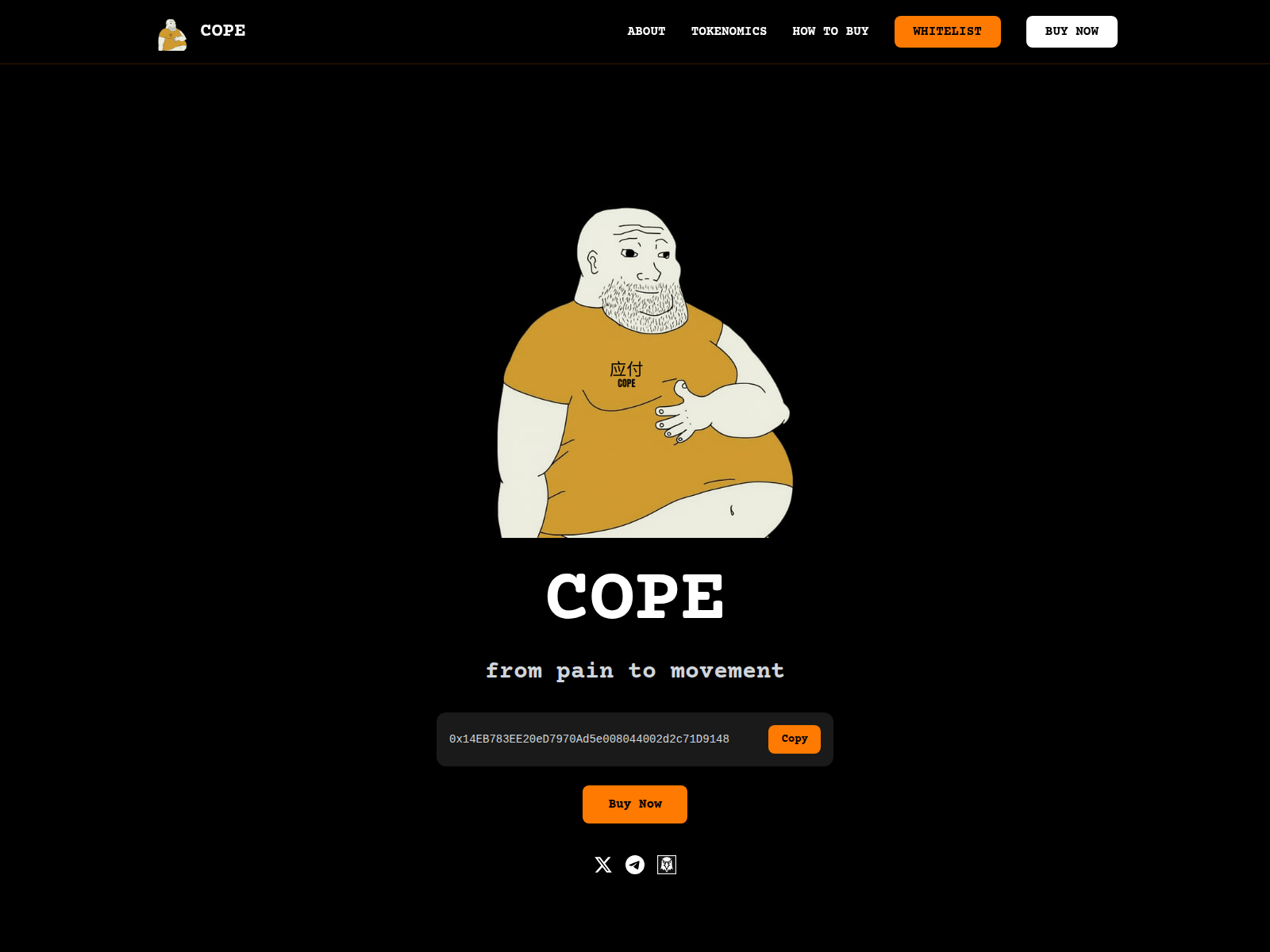 Screenshot of copehard.xyz