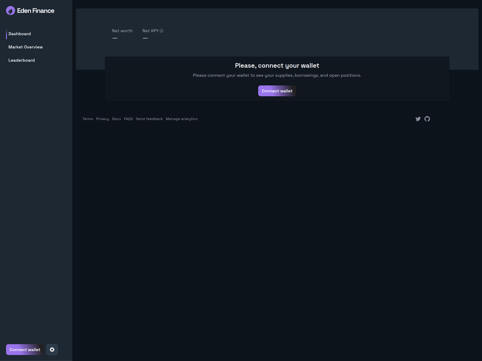 Screenshot of app.edenfinance.org