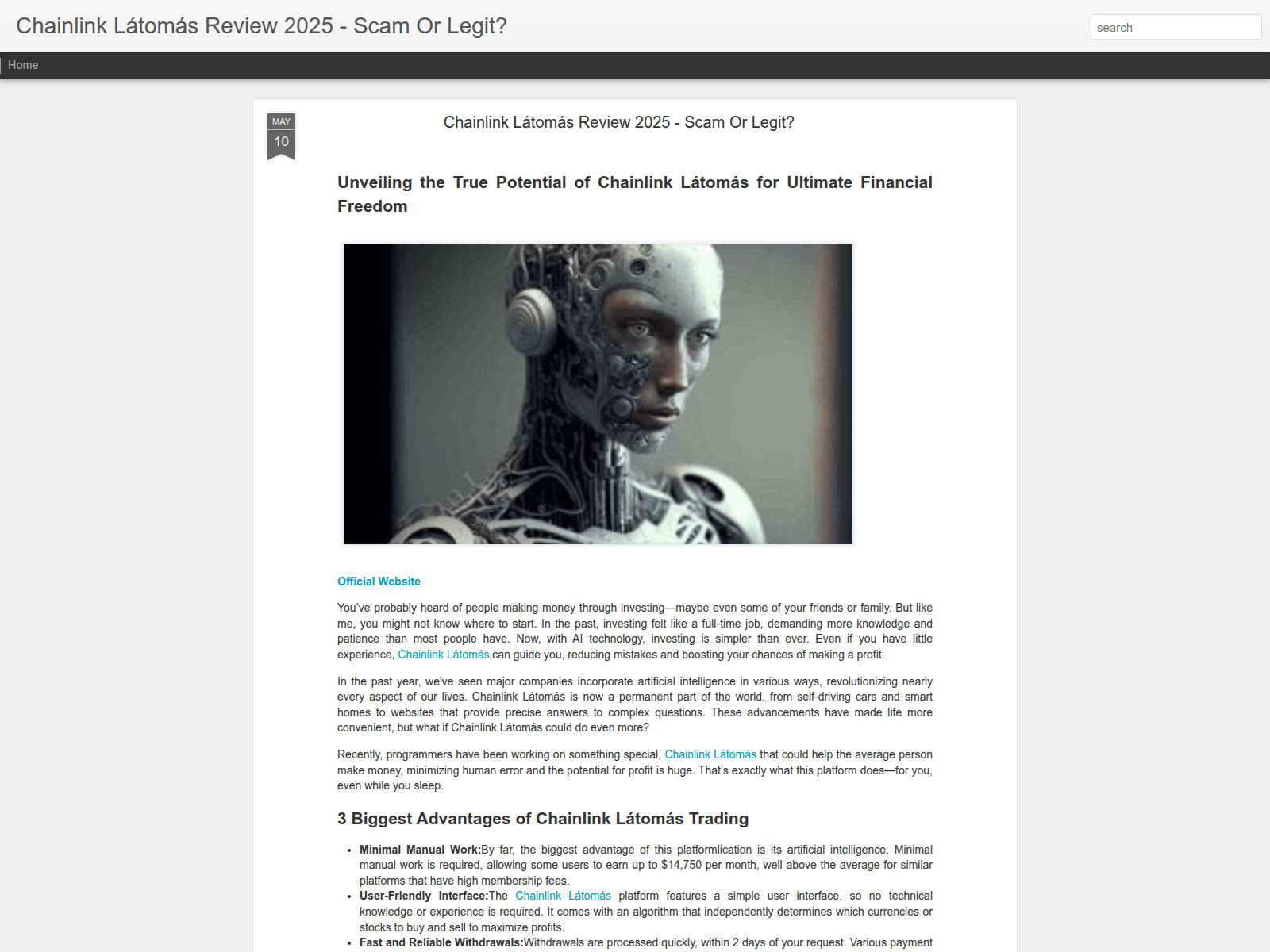 Screenshot of chainlink-latomas-review.blogspot.com