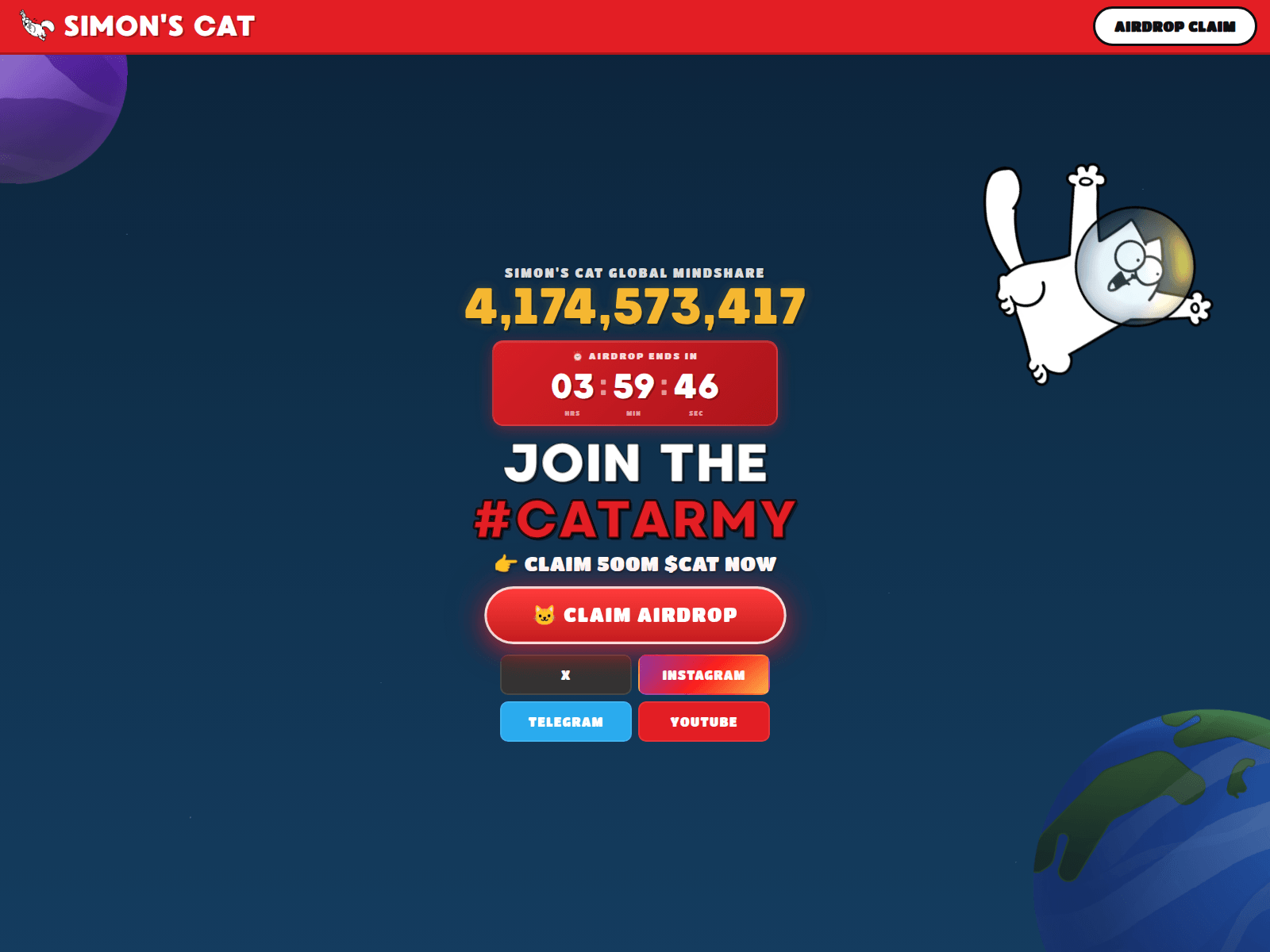 Screenshot of catjet.click