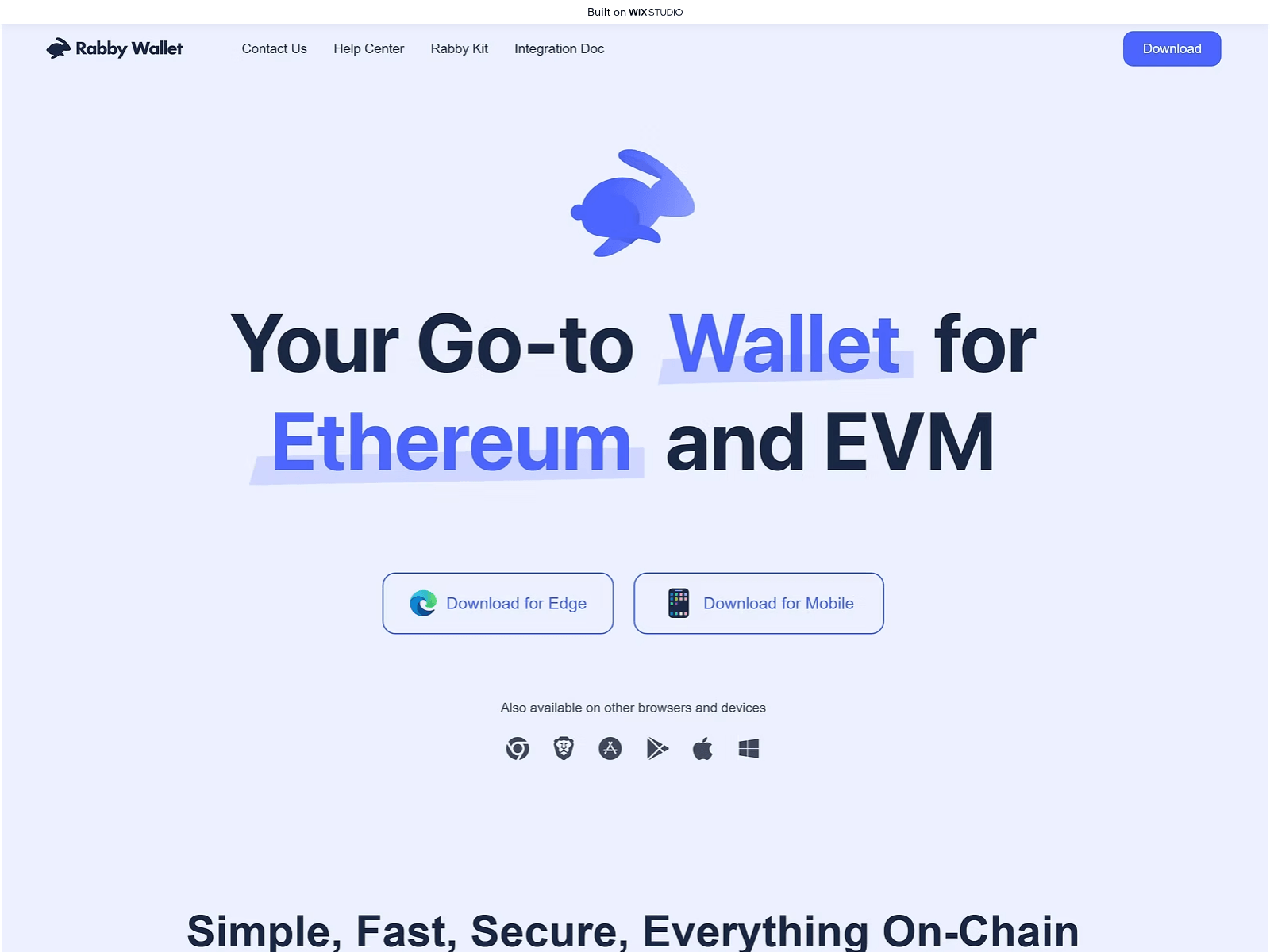 Screenshot of rabbyapp.wixstudio.com