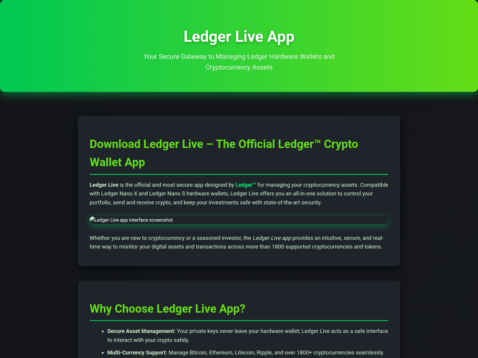 Screenshot of supp-ldger-live.pages.dev