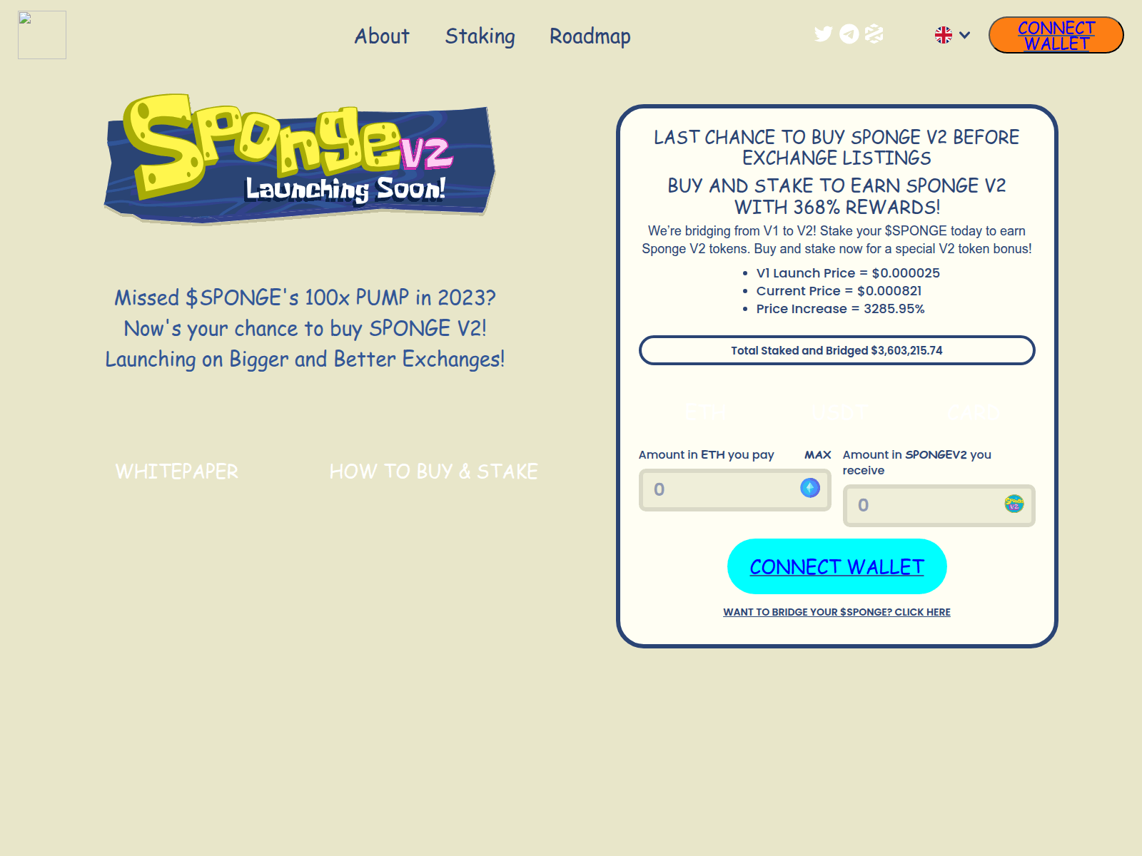 Screenshot of spongeclaim.pages.dev
