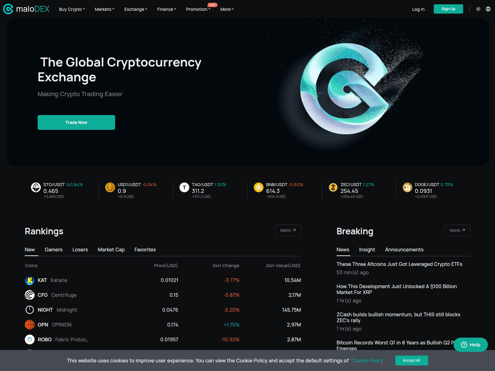 Screenshot of malodex.com