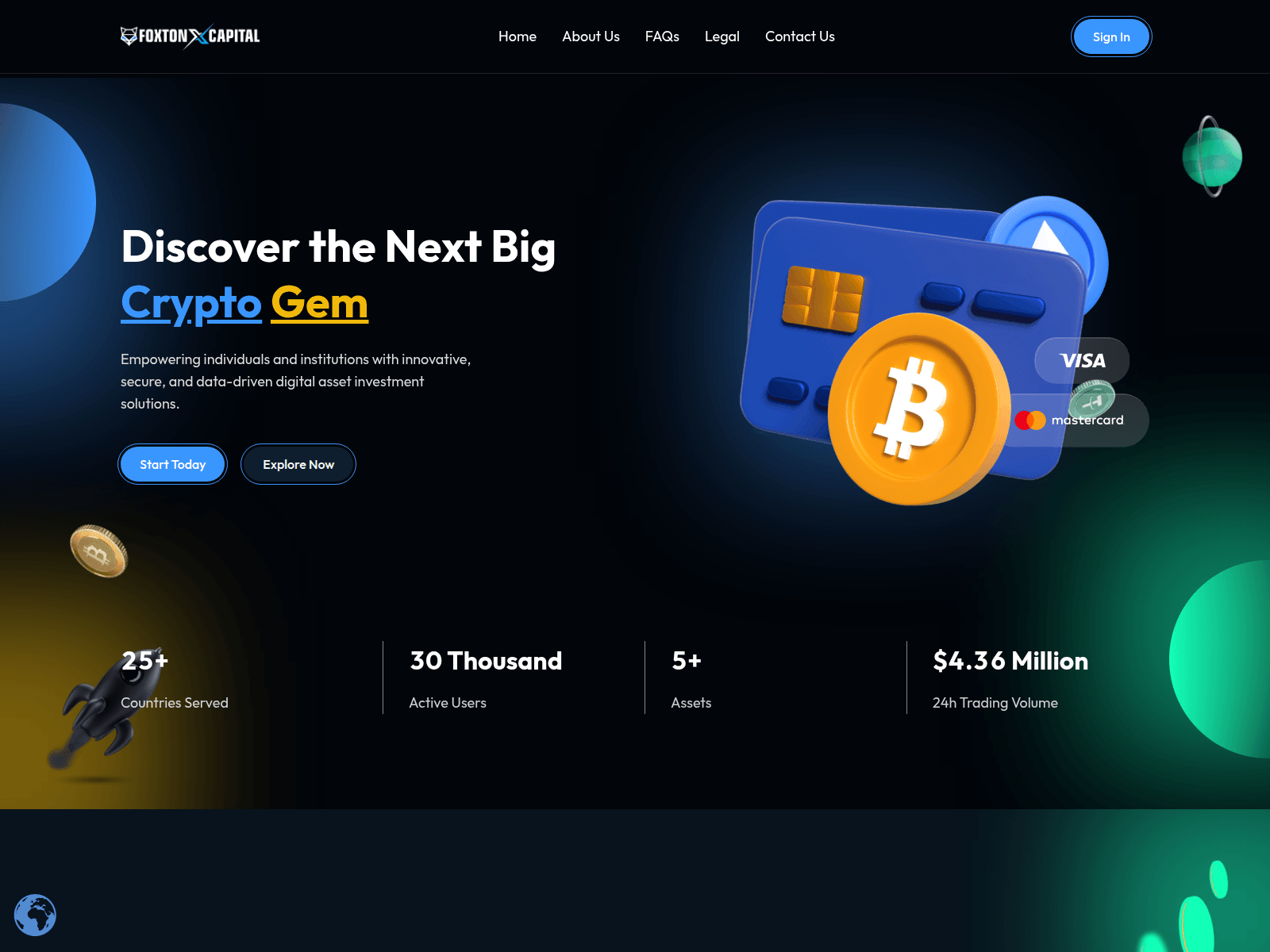 Screenshot of foxtonxcapital.com