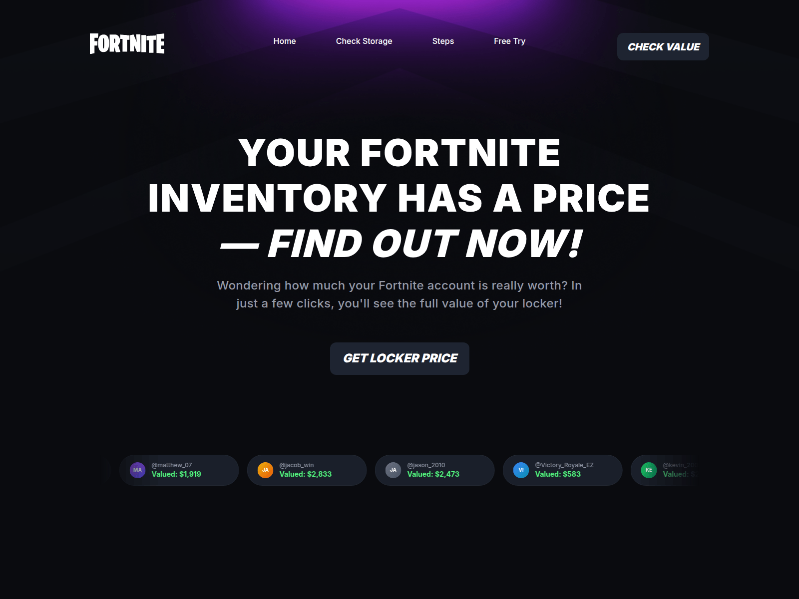 Screenshot of xfortnite.com