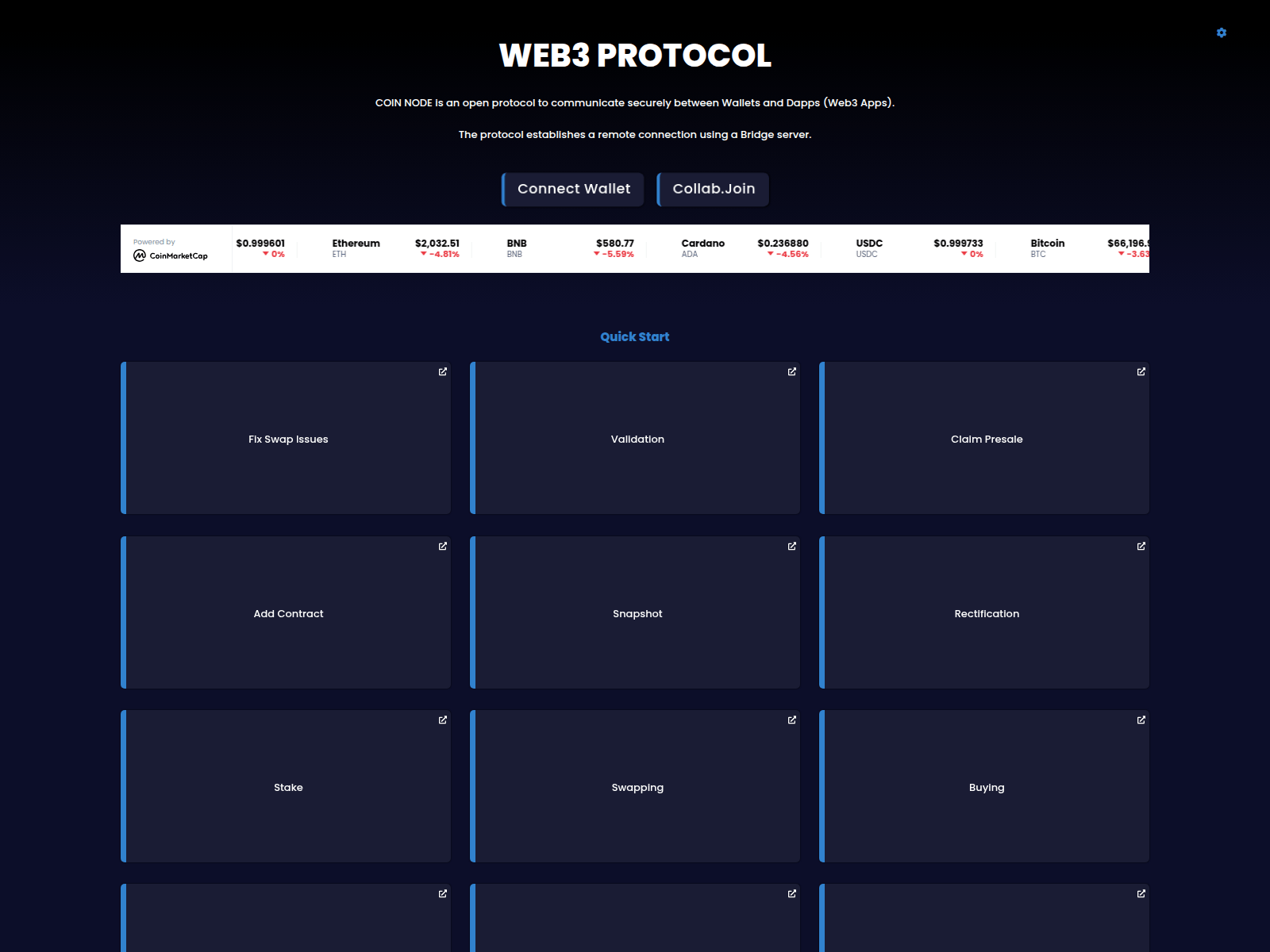 Screenshot of nodenetworkdex.online