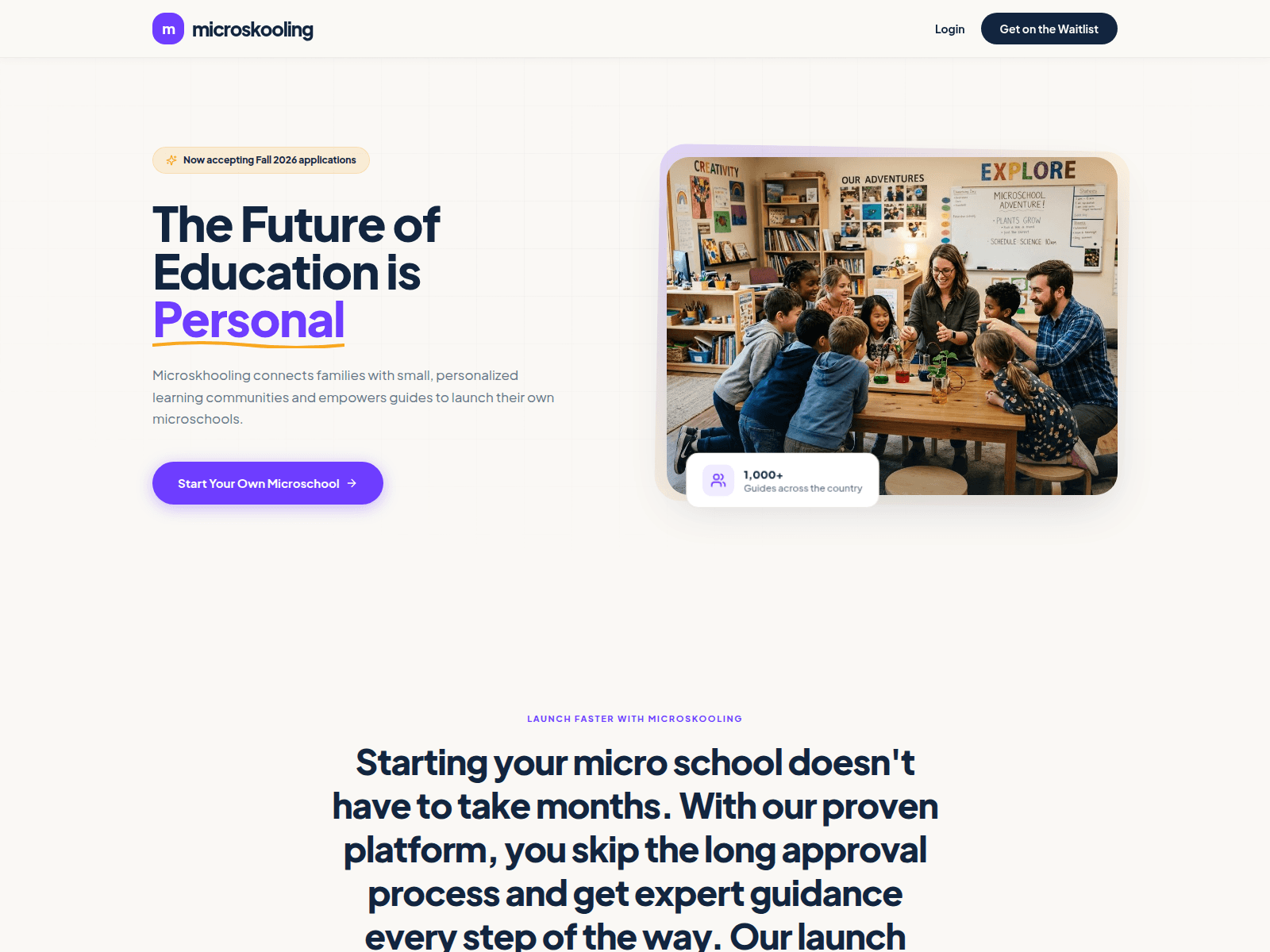 Screenshot of microskooling.com