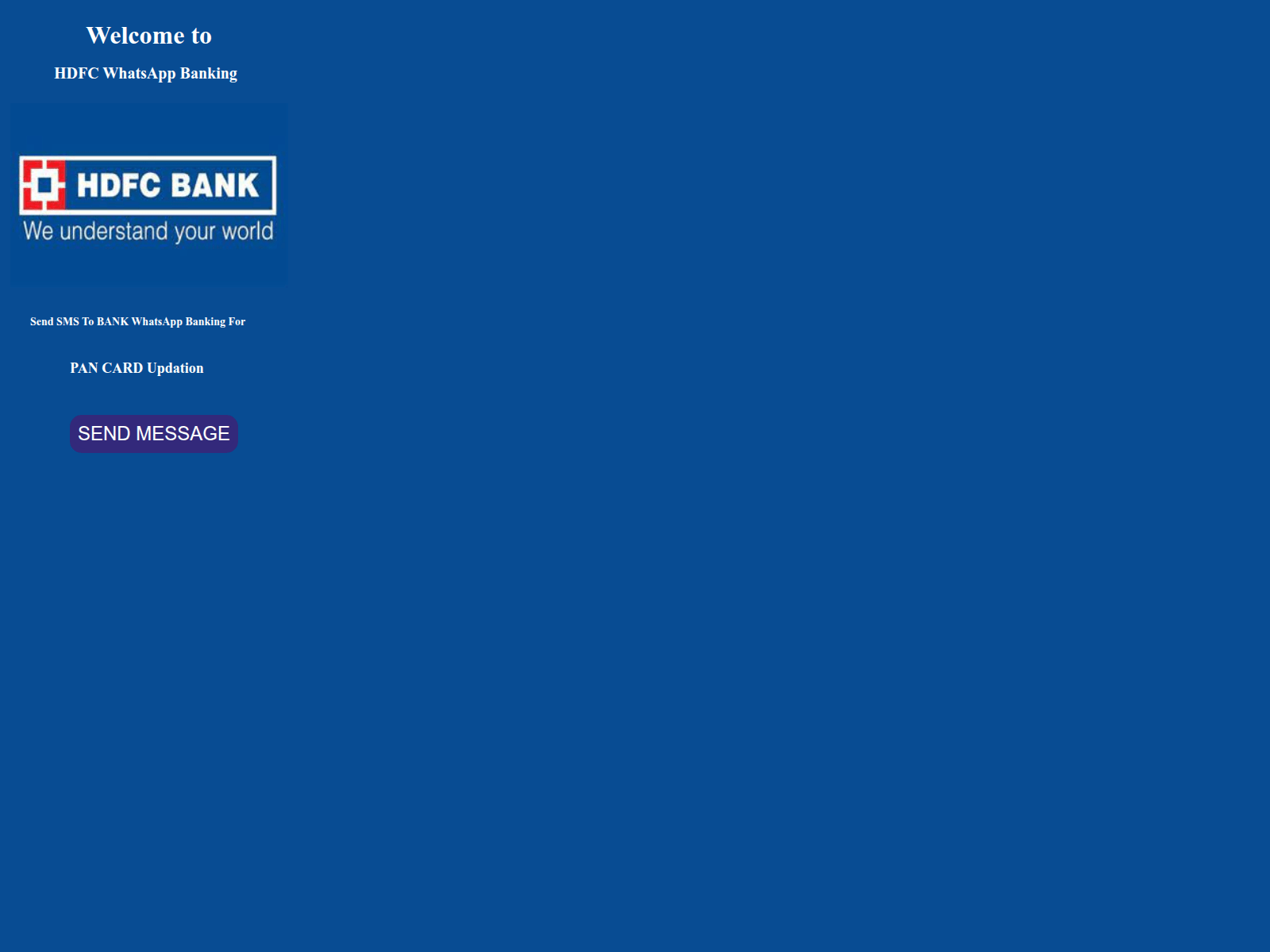 Screenshot of hdfc-32-pan-update.web.app