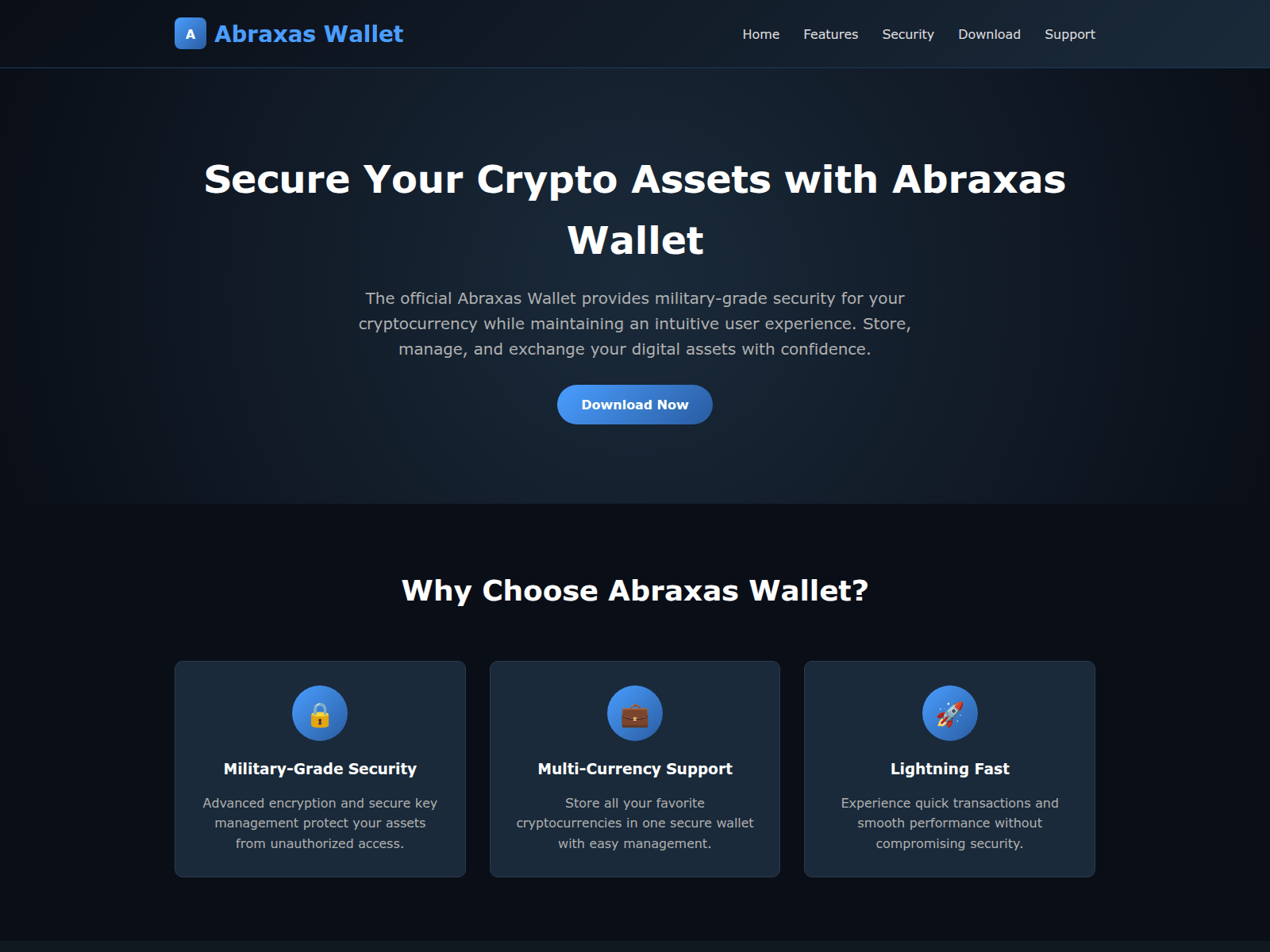 Screenshot of web-abaraxxn-wallets.pages.dev