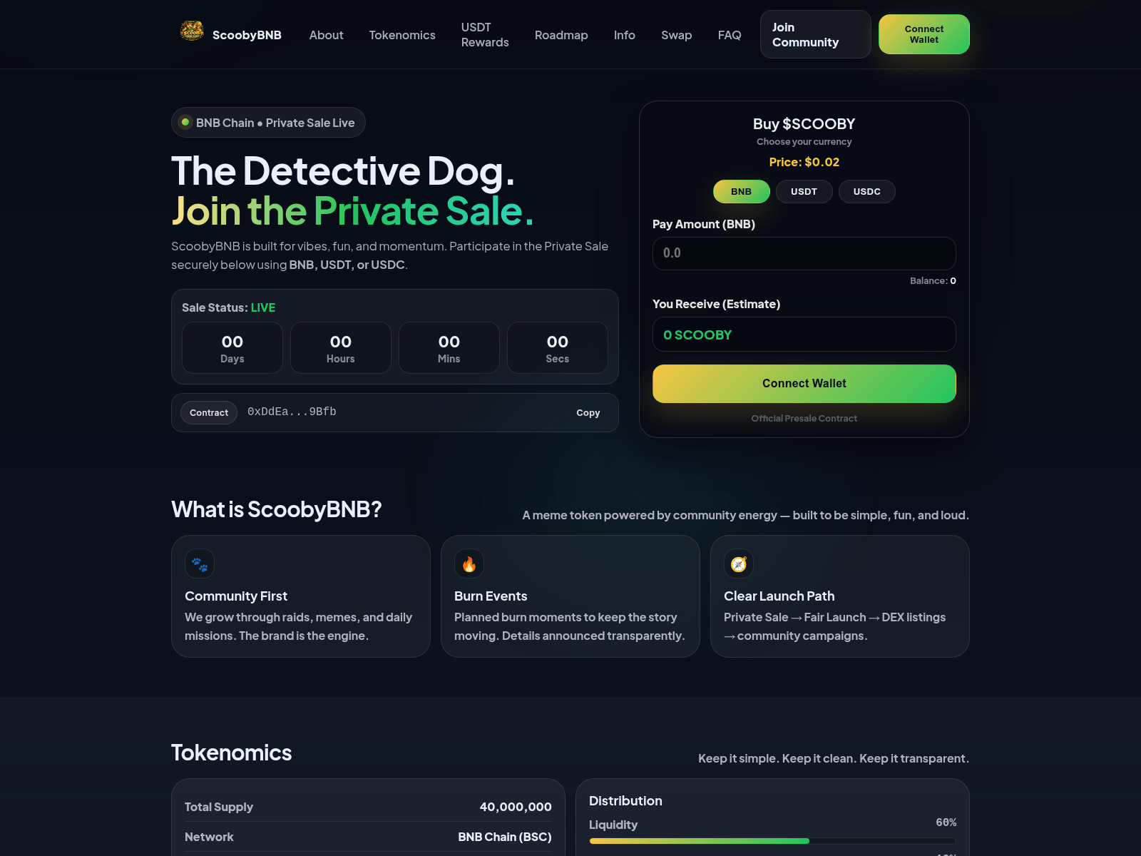 Screenshot of scoobybnb.com
